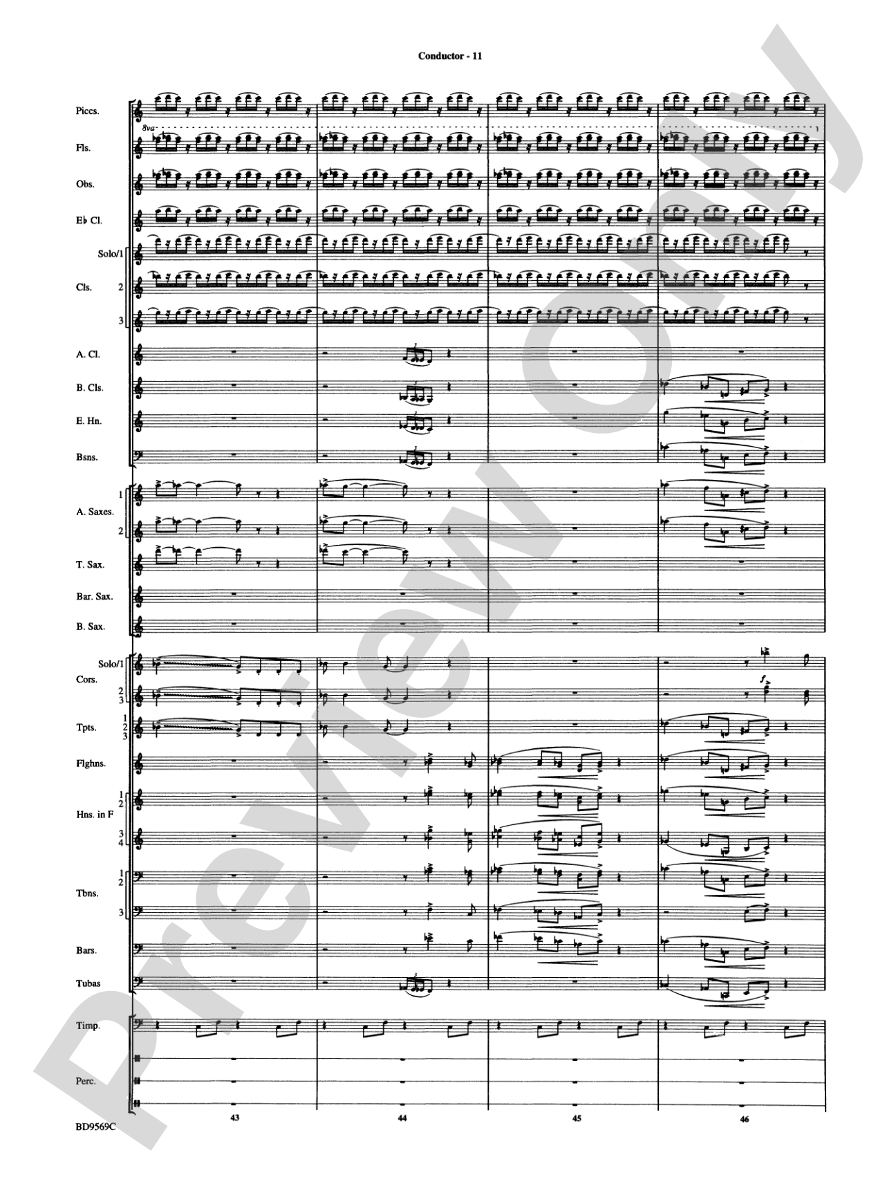 Jericho: Concert Band Conductor Score & Parts