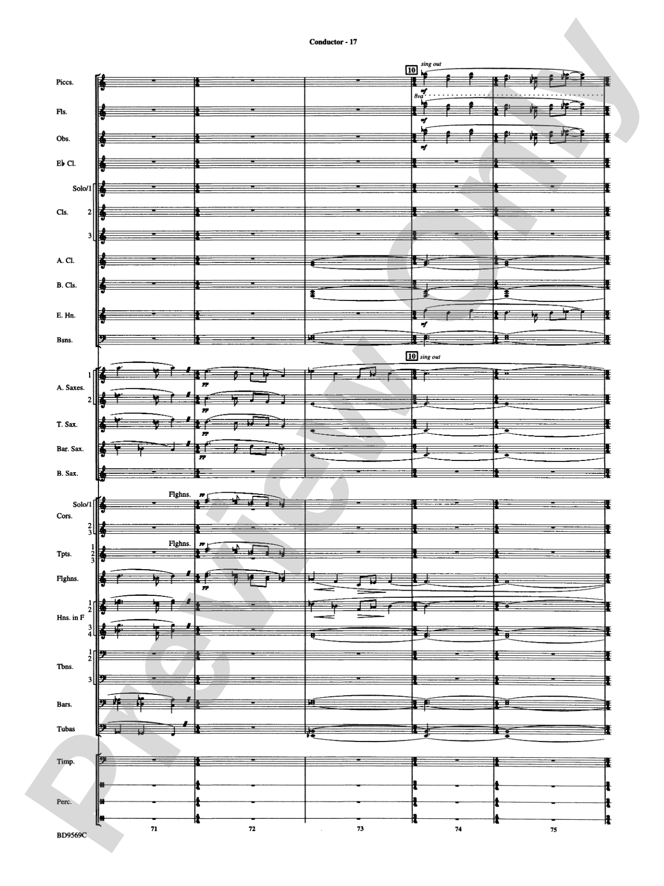 Jericho: Concert Band Conductor Score & Parts