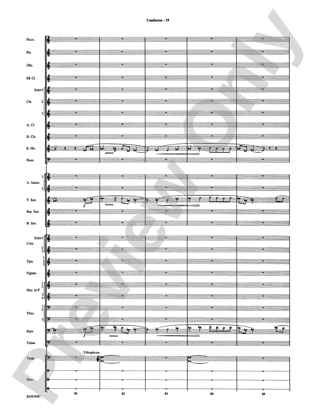 Jericho: Concert Band Conductor Score & Parts