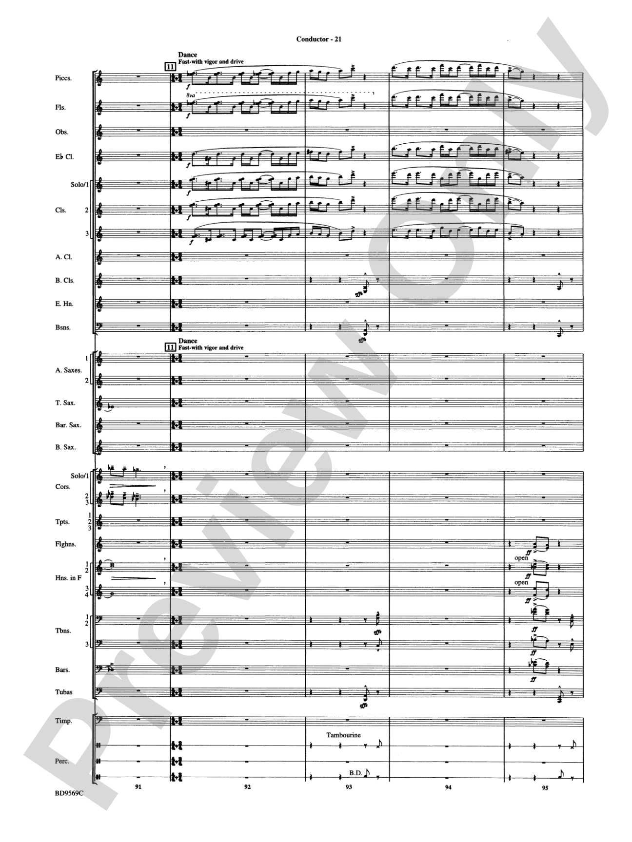 Jericho: Concert Band Conductor Score & Parts