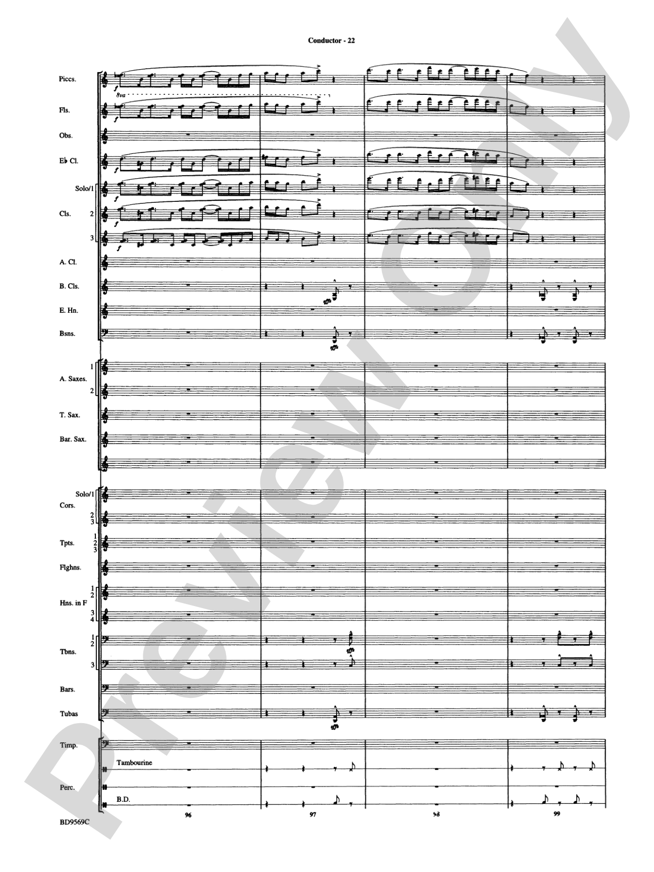 Jericho: Concert Band Conductor Score & Parts