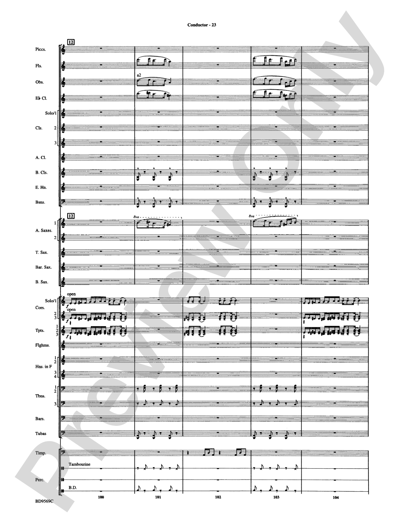 Jericho: Concert Band Conductor Score & Parts