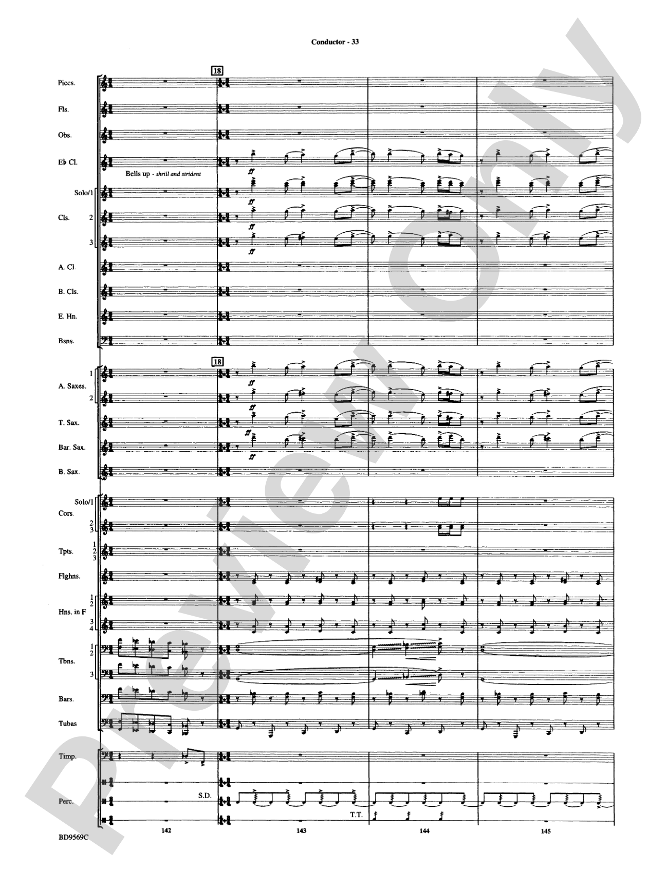 Jericho: Concert Band Conductor Score & Parts
