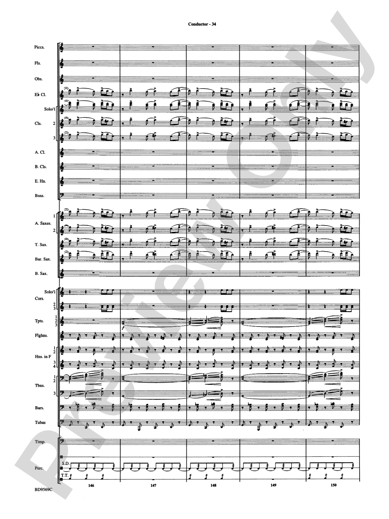 Jericho: Concert Band Conductor Score & Parts