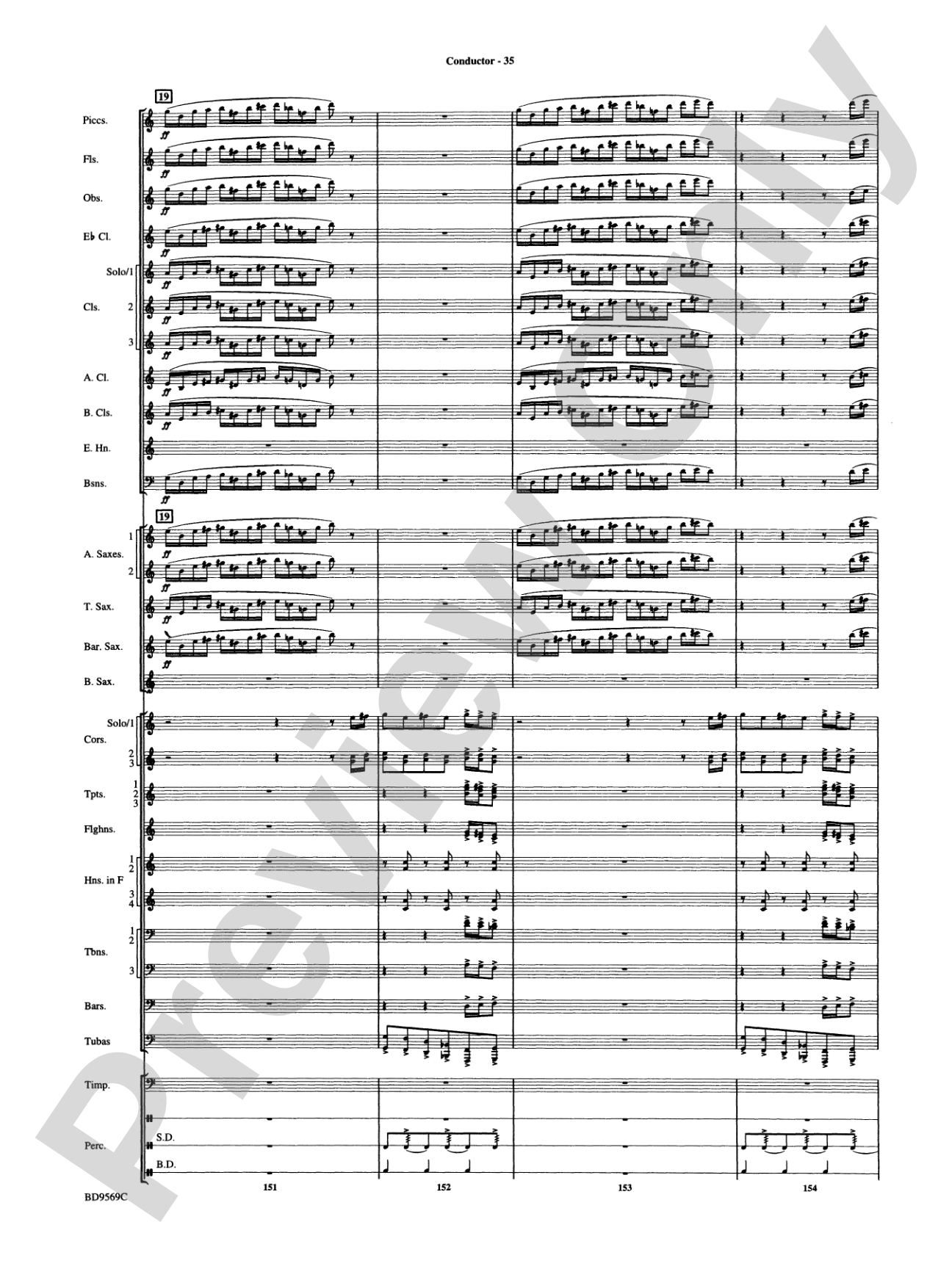 Jericho: Concert Band Conductor Score & Parts