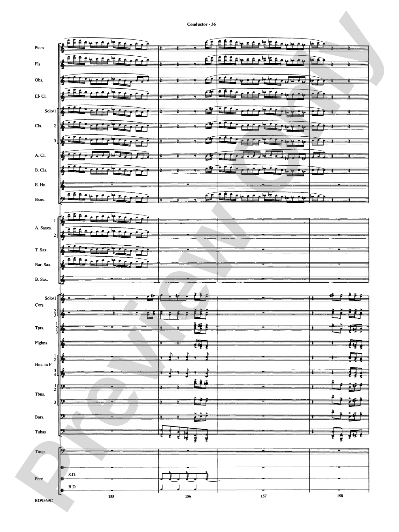 Jericho: Concert Band Conductor Score & Parts