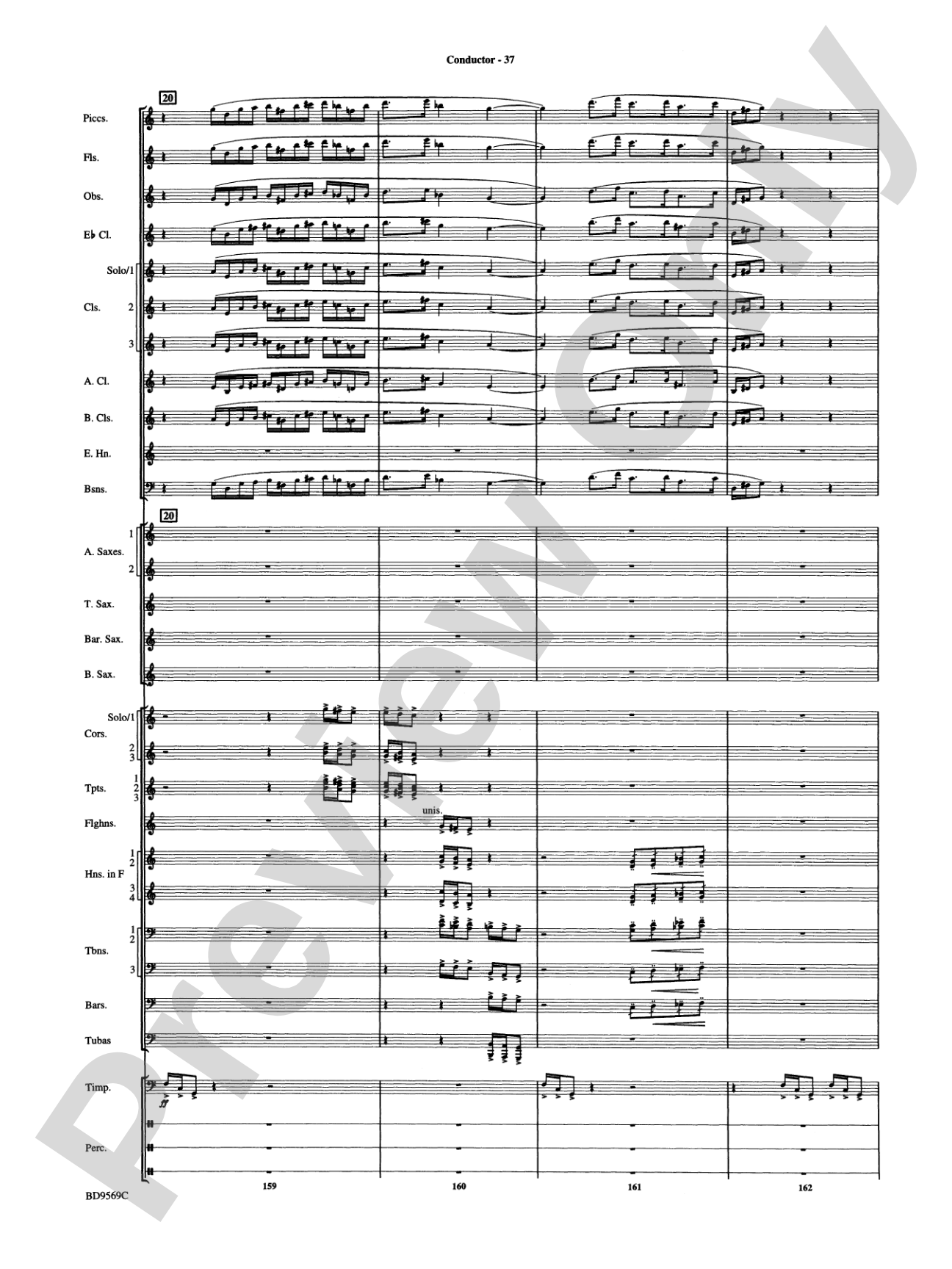 Jericho: Concert Band Conductor Score & Parts