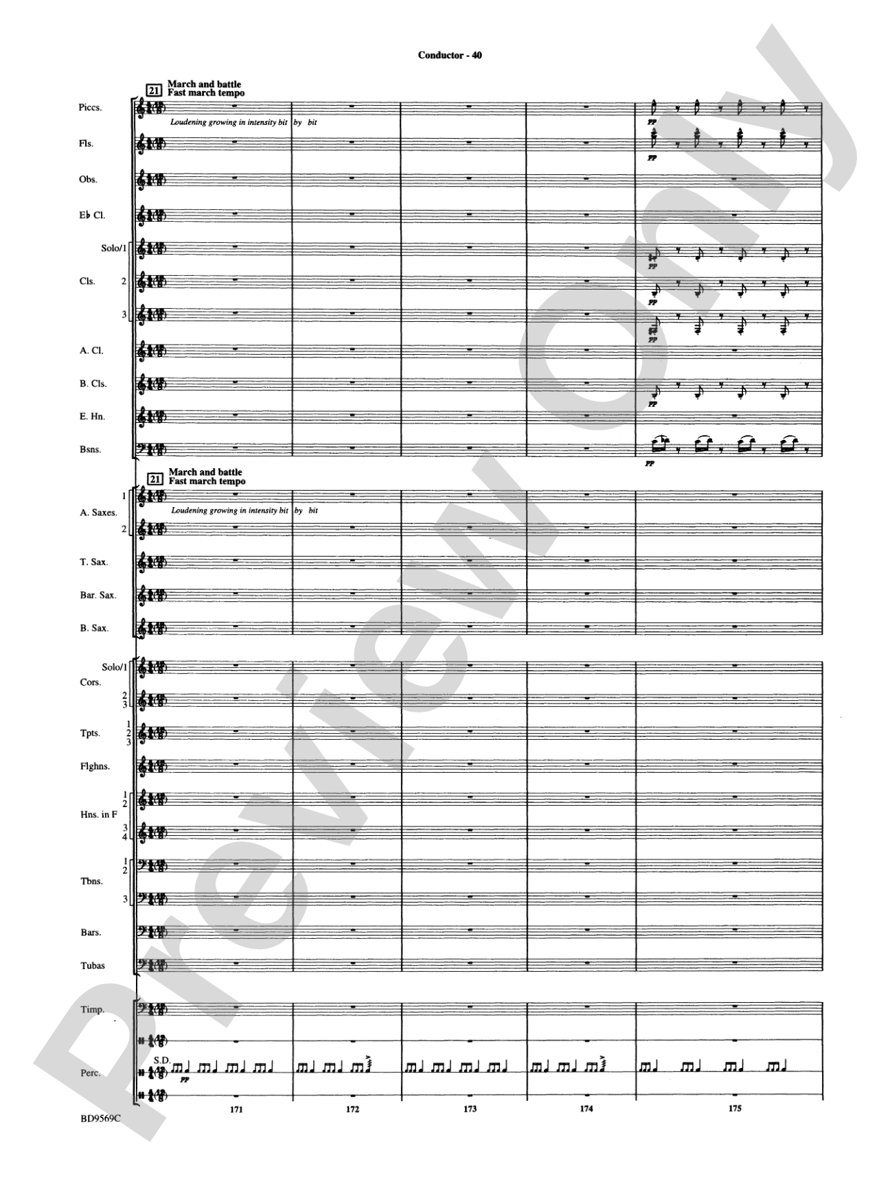 Jericho: Concert Band Conductor Score & Parts