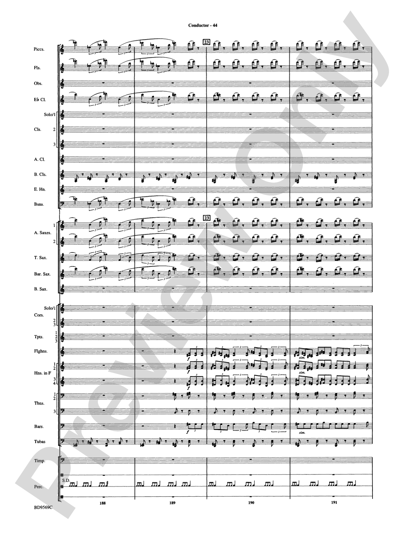 Jericho: Concert Band Conductor Score & Parts