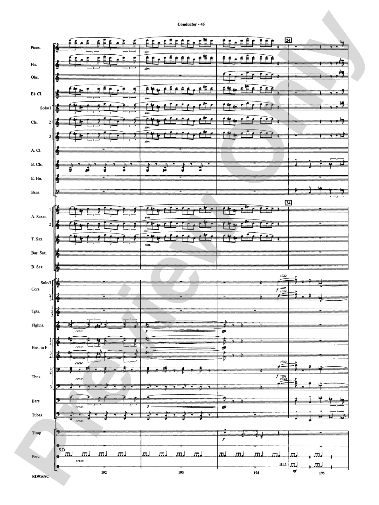 Jericho: Concert Band Conductor Score & Parts