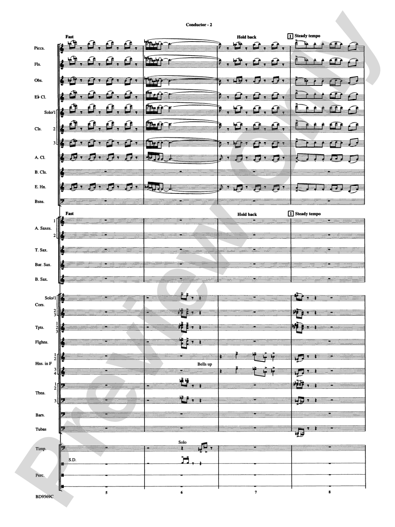Jericho: Concert Band Conductor Score & Parts