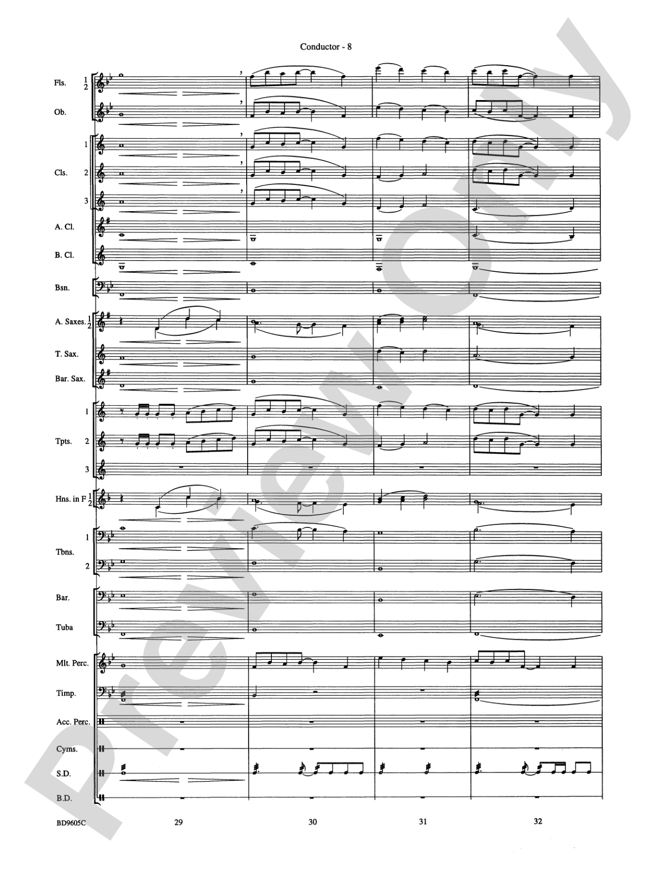 Tower Hill Overture: Concert Band Conductor Score & Parts