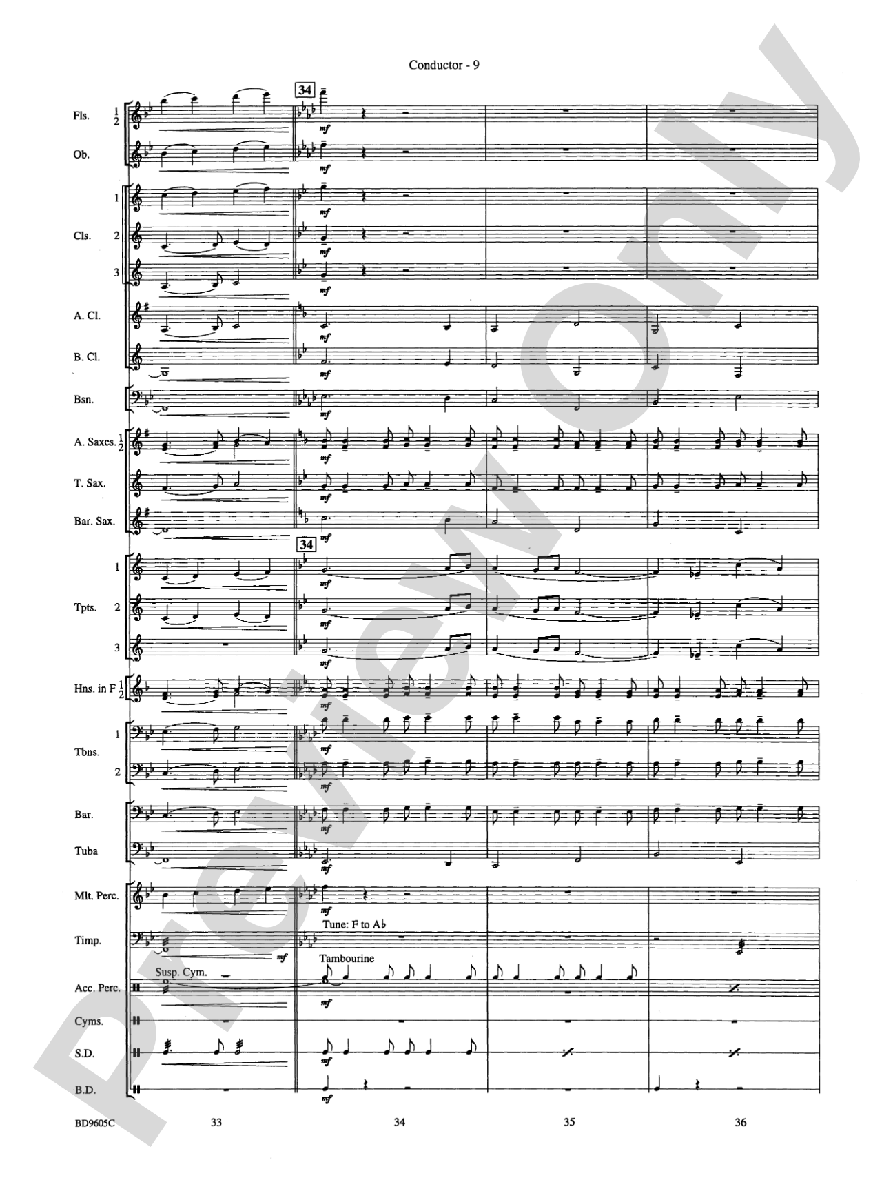 Tower Hill Overture: Concert Band Conductor Score & Parts
