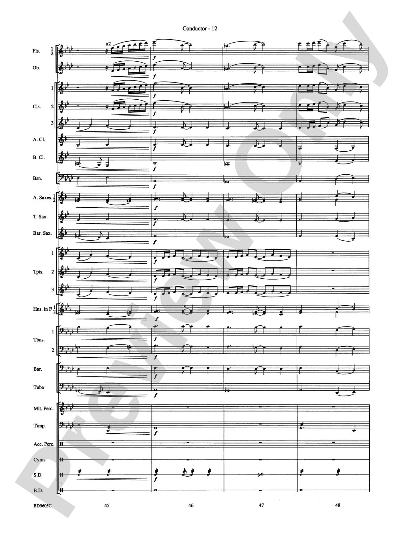 Tower Hill Overture: Concert Band Conductor Score & Parts