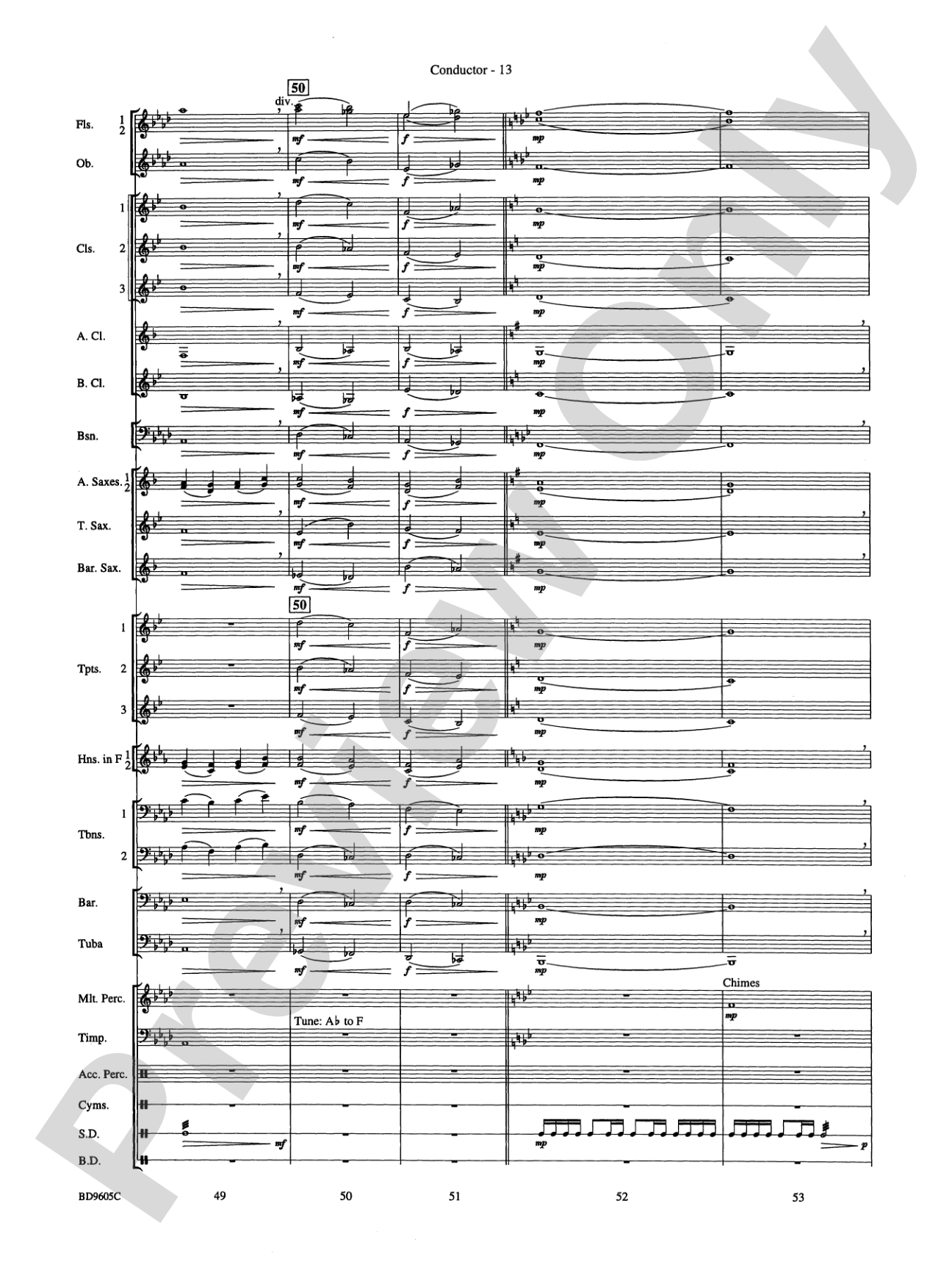 Tower Hill Overture: Concert Band Conductor Score & Parts