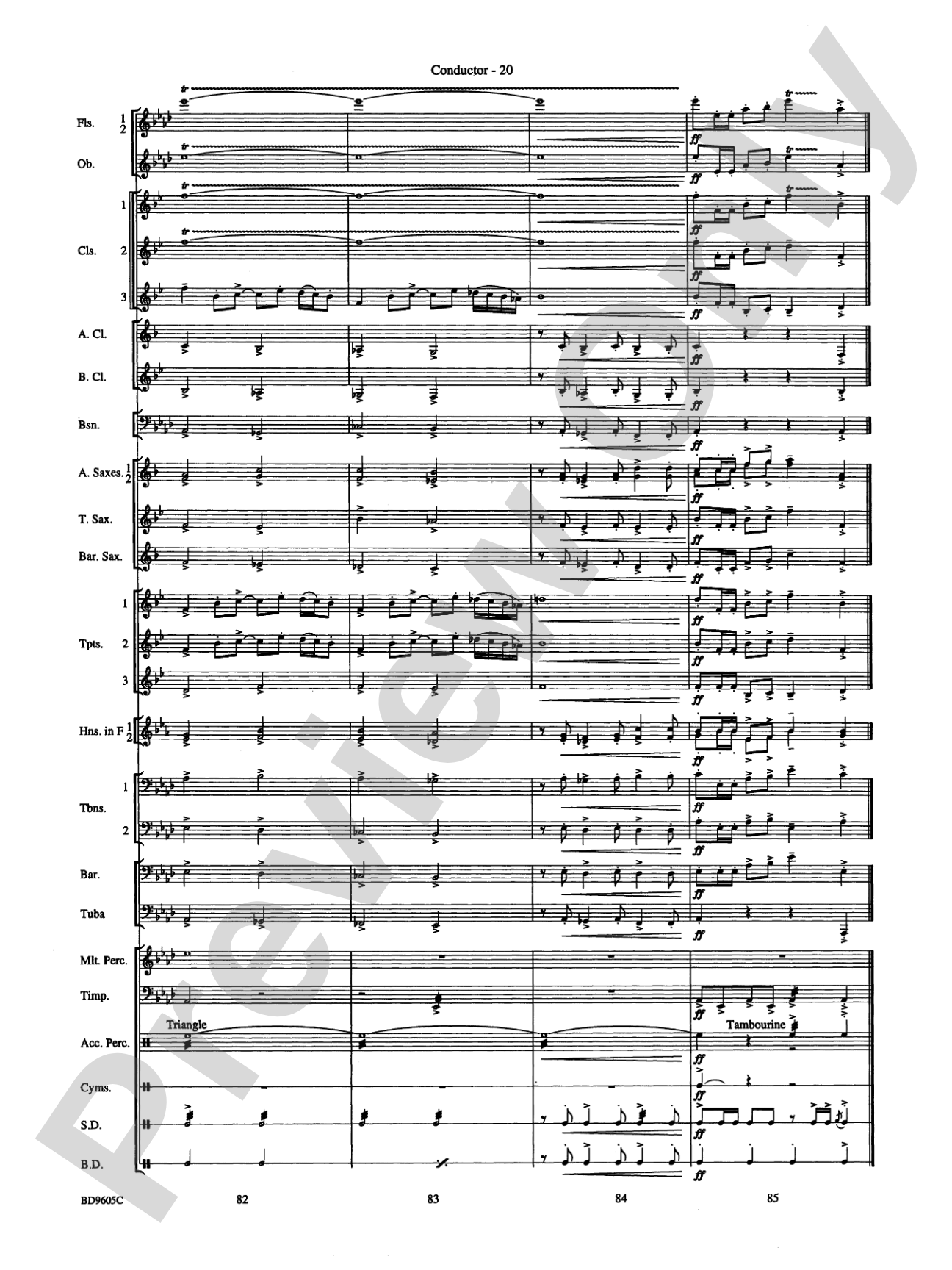 Tower Hill Overture: Concert Band Conductor Score & Parts