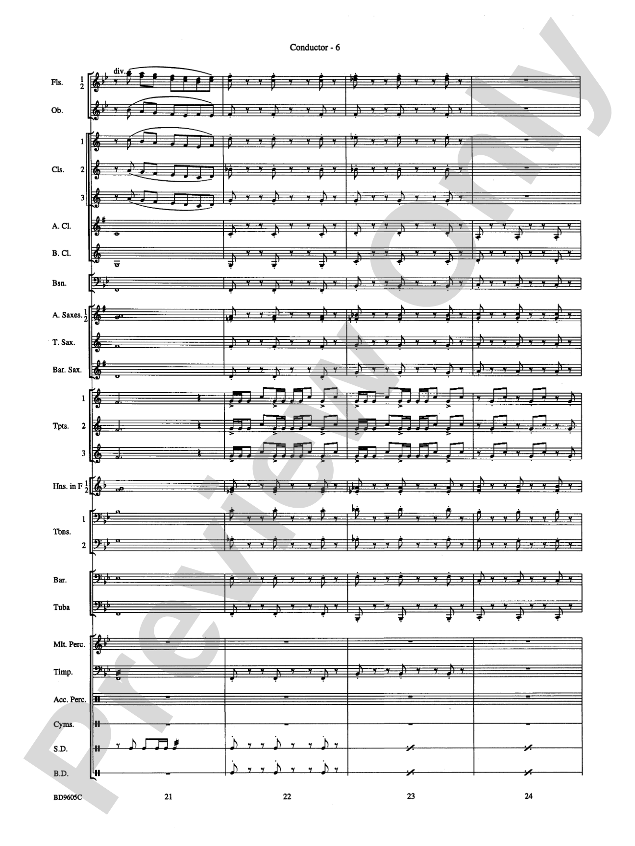 Tower Hill Overture: Concert Band Conductor Score & Parts