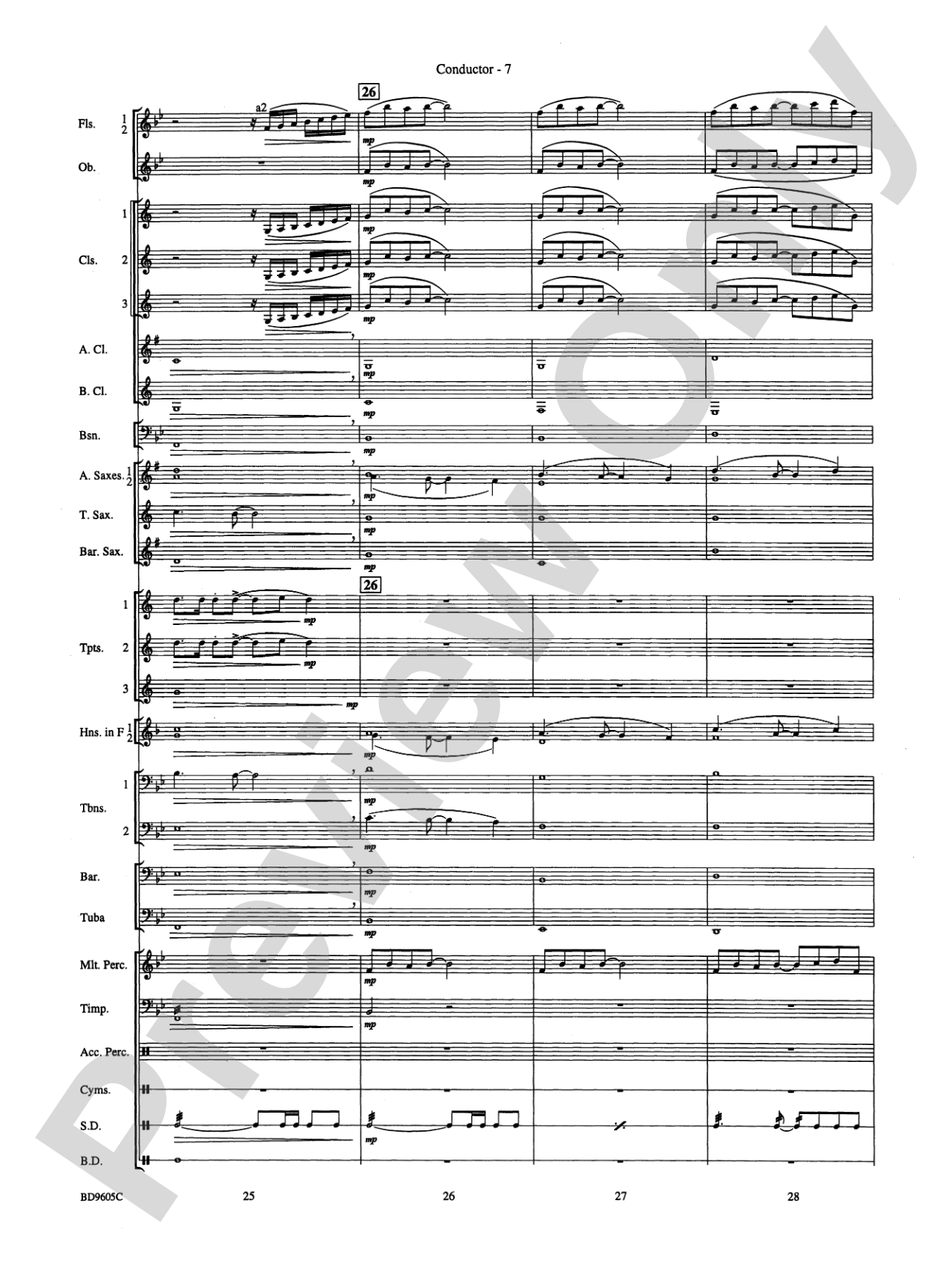 Tower Hill Overture: Concert Band Conductor Score & Parts