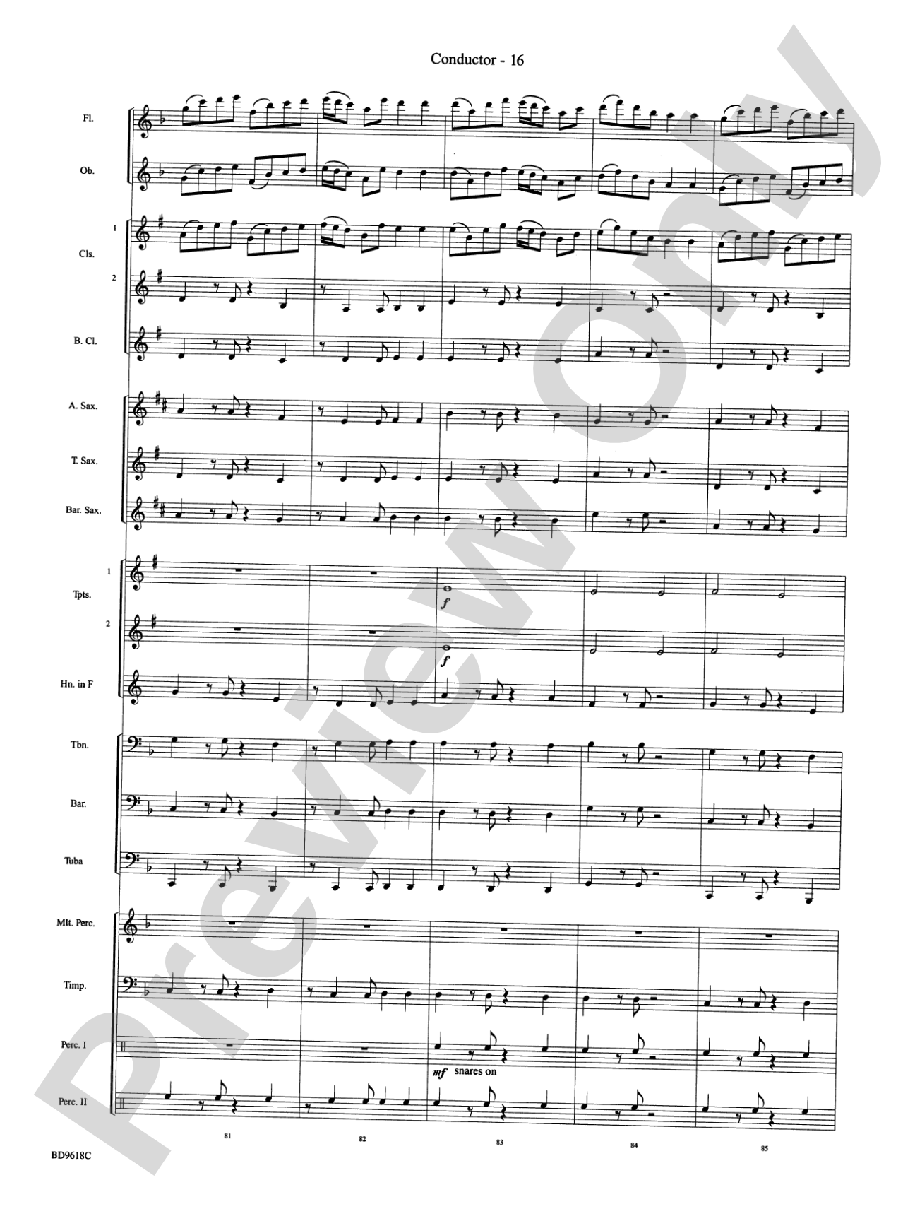 Hatikvah: Concert Band Conductor Score & Parts
