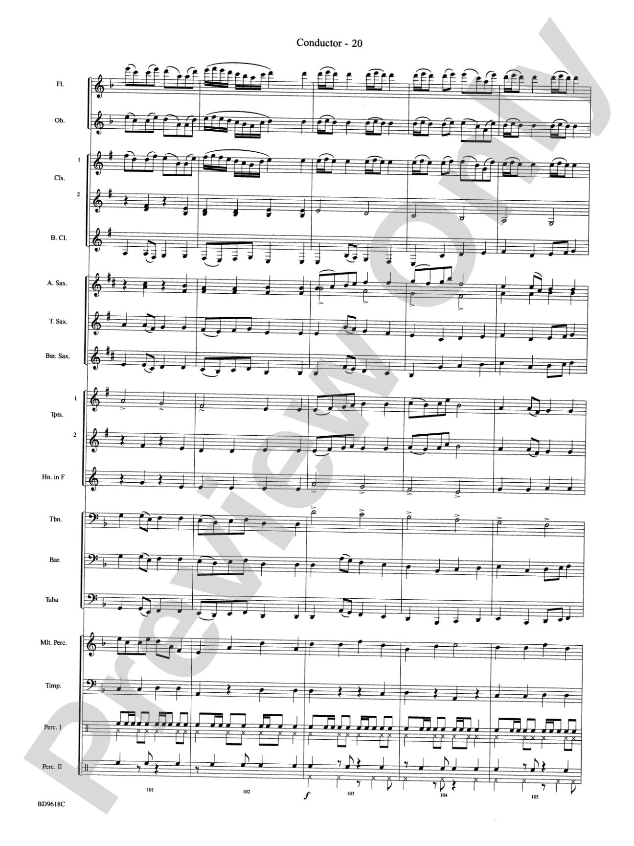 Hatikvah: Concert Band Conductor Score & Parts