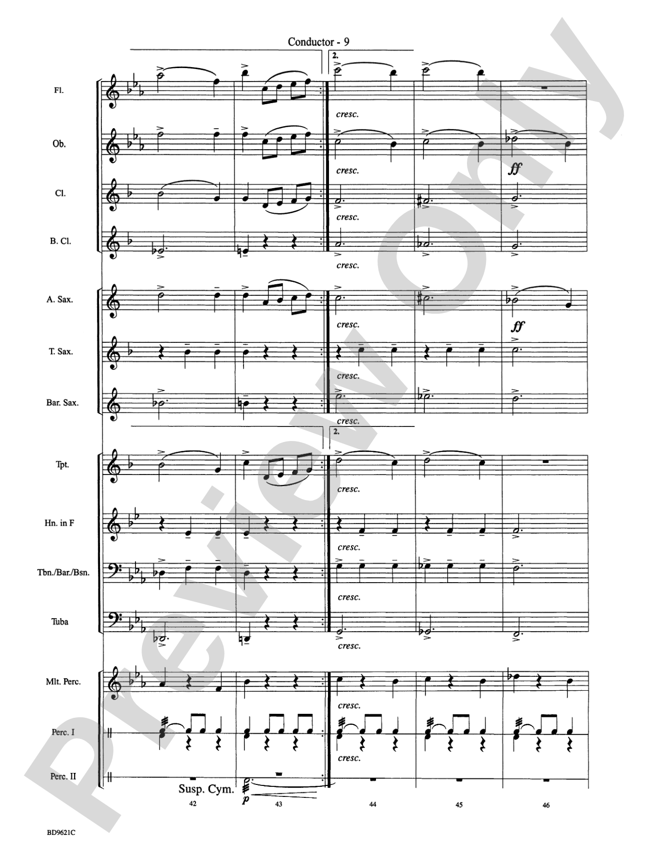 Waltz of the Flowers (from The Nutcracker Suite): Concert Band Conductor Score & Parts