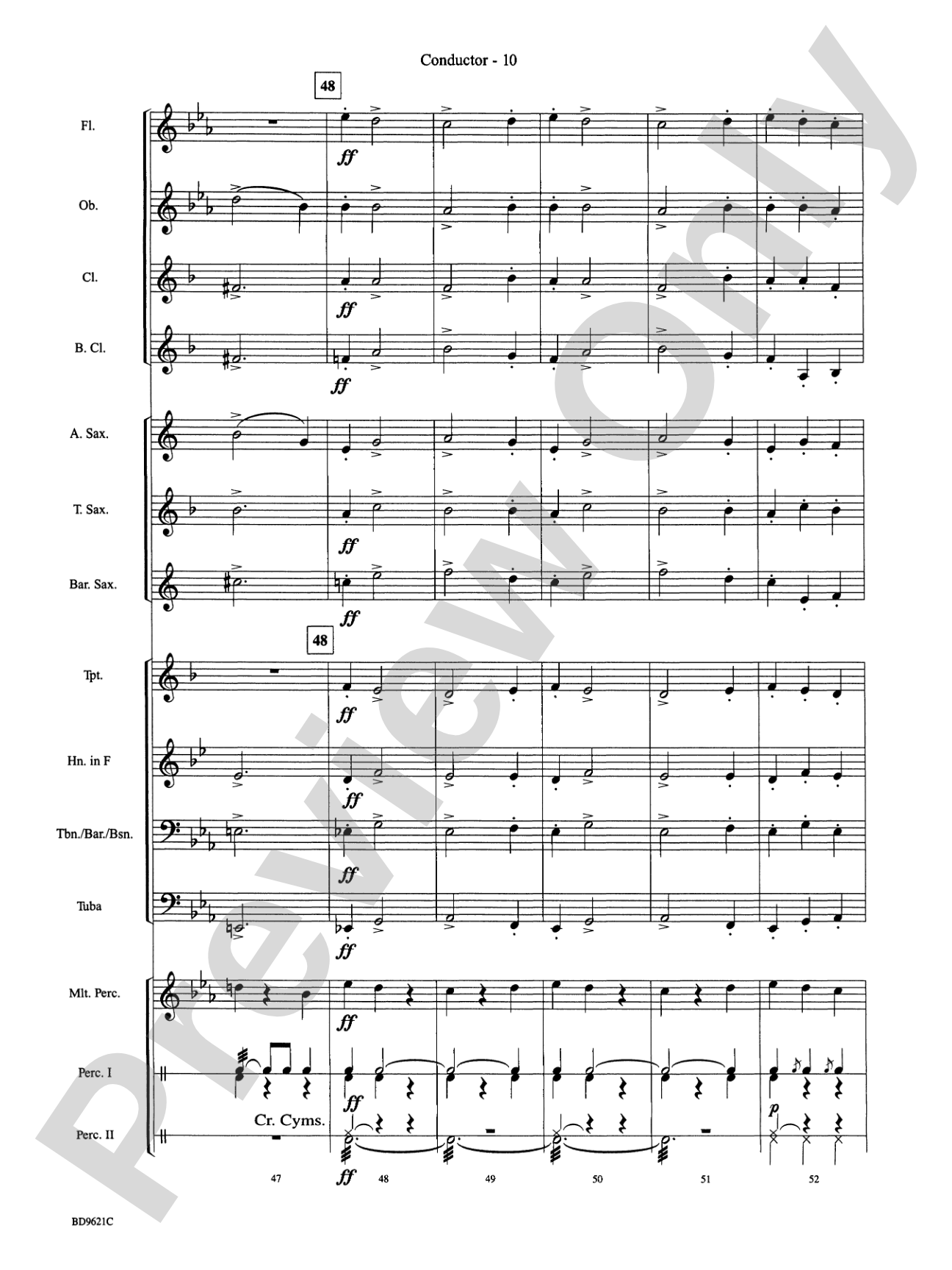 Waltz of the Flowers (from The Nutcracker Suite): Concert Band Conductor Score & Parts
