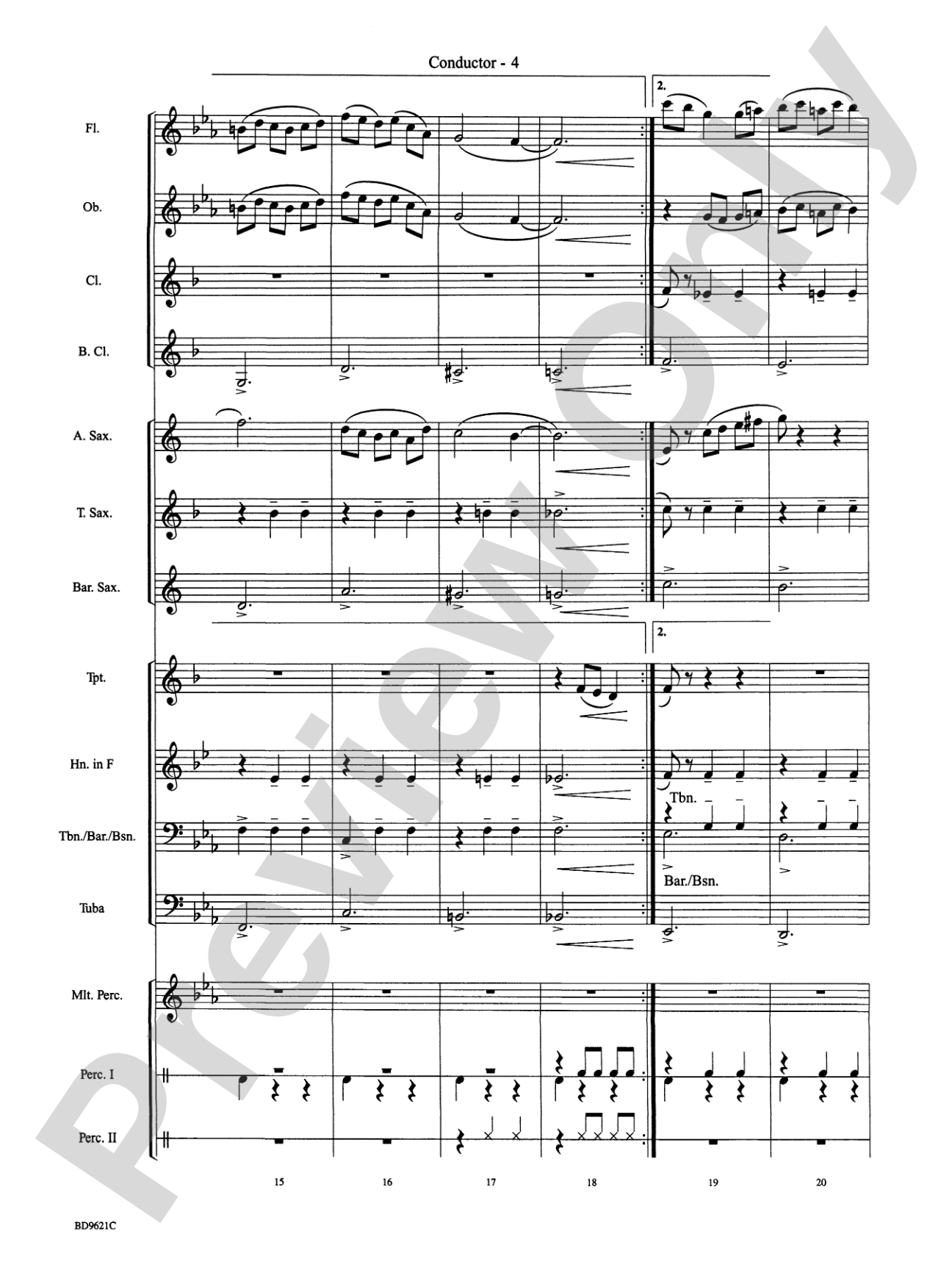 Waltz of the Flowers (from The Nutcracker Suite): Concert Band Conductor Score & Parts