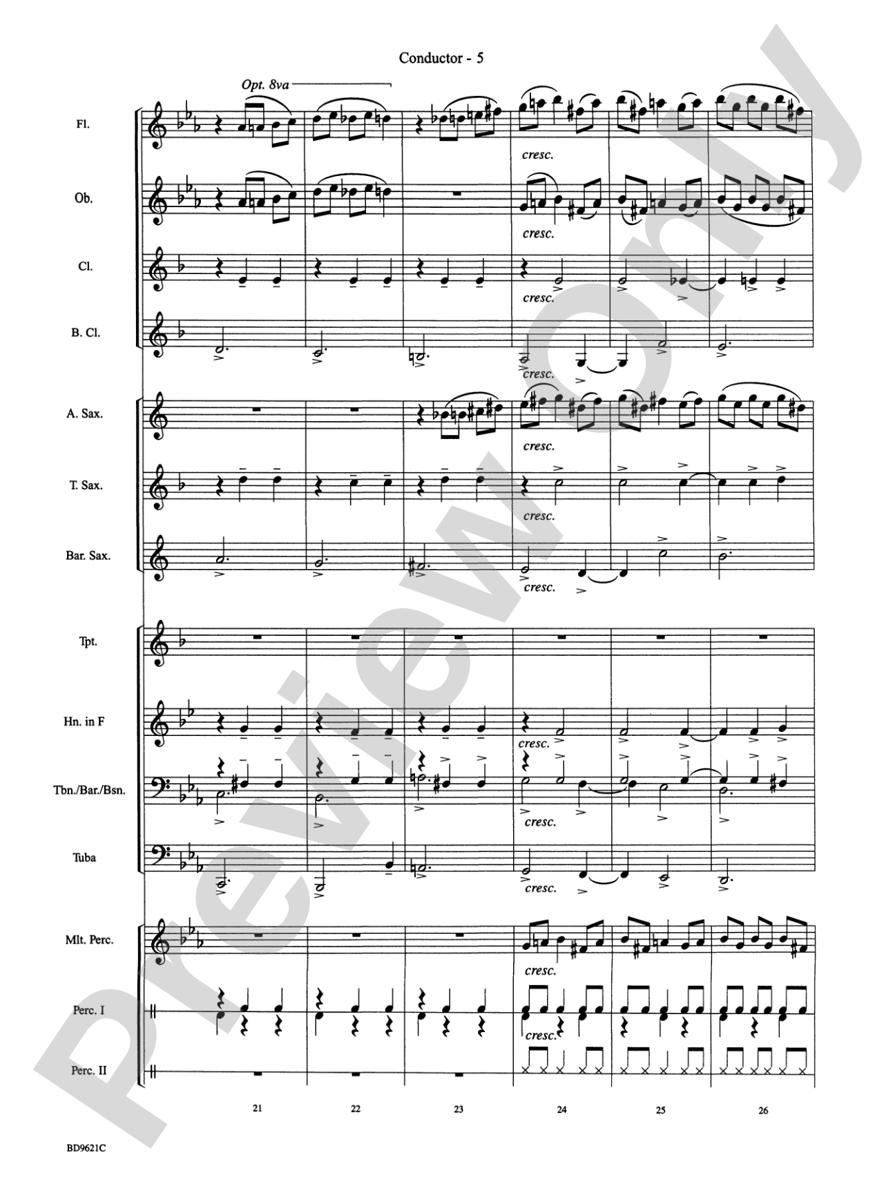 Waltz of the Flowers (from The Nutcracker Suite): Concert Band Conductor Score & Parts