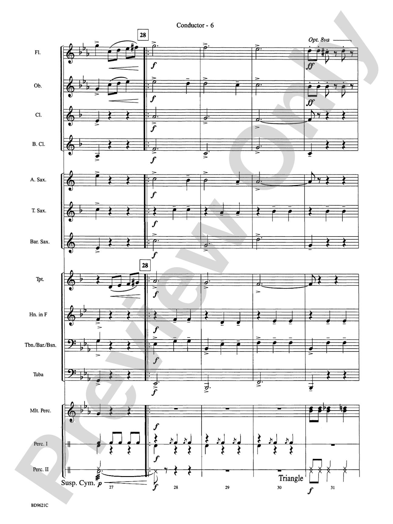 Waltz of the Flowers (from The Nutcracker Suite): Concert Band Conductor Score & Parts