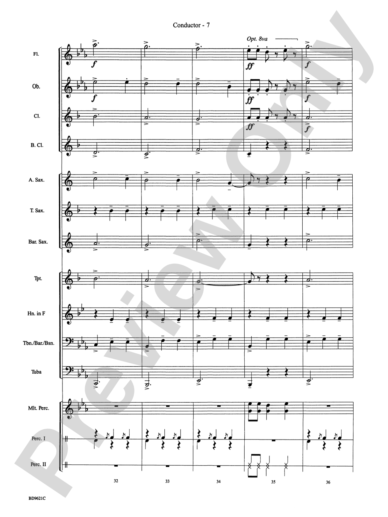 Waltz of the Flowers (from The Nutcracker Suite): Concert Band Conductor Score & Parts