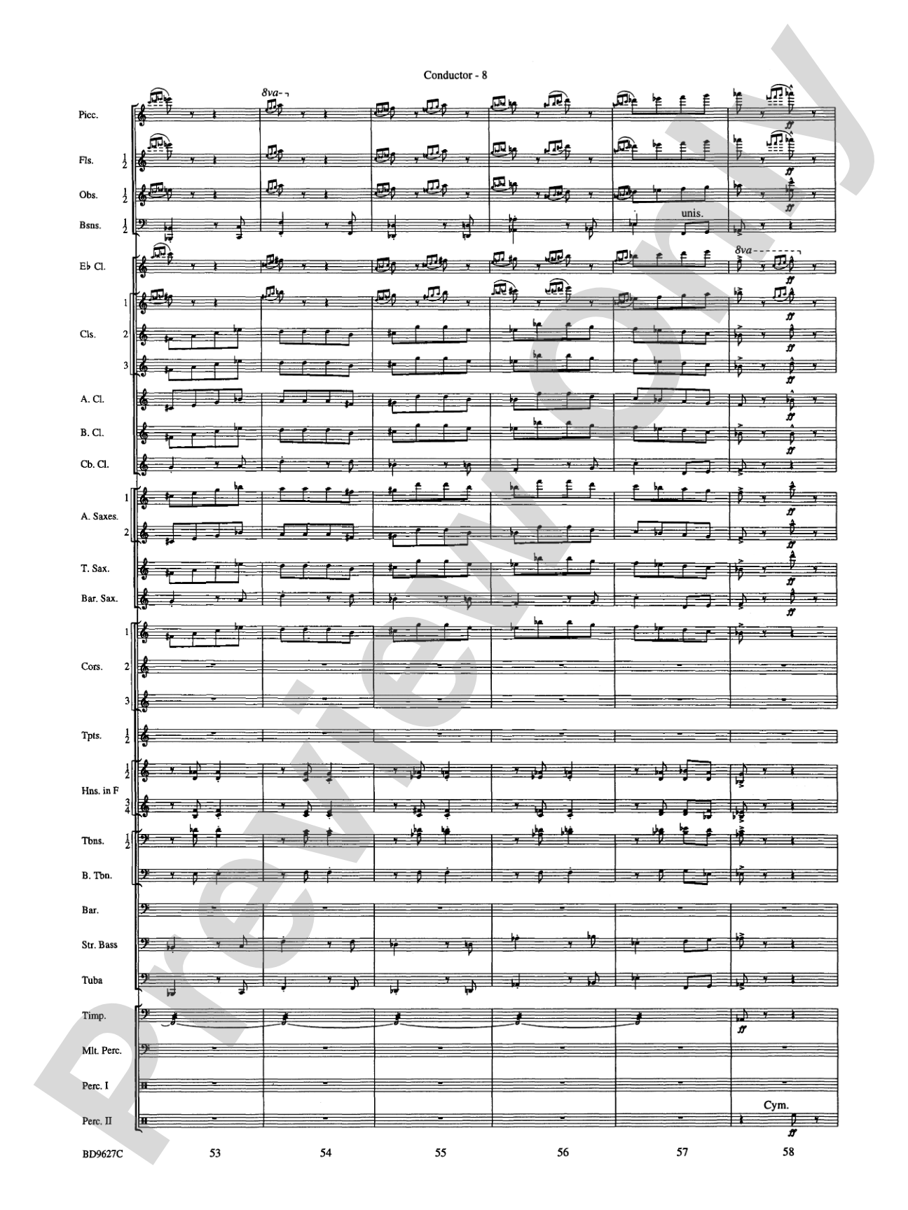 Variations on a Theme of Robert Schumann: Concert Band Conductor Score & Parts