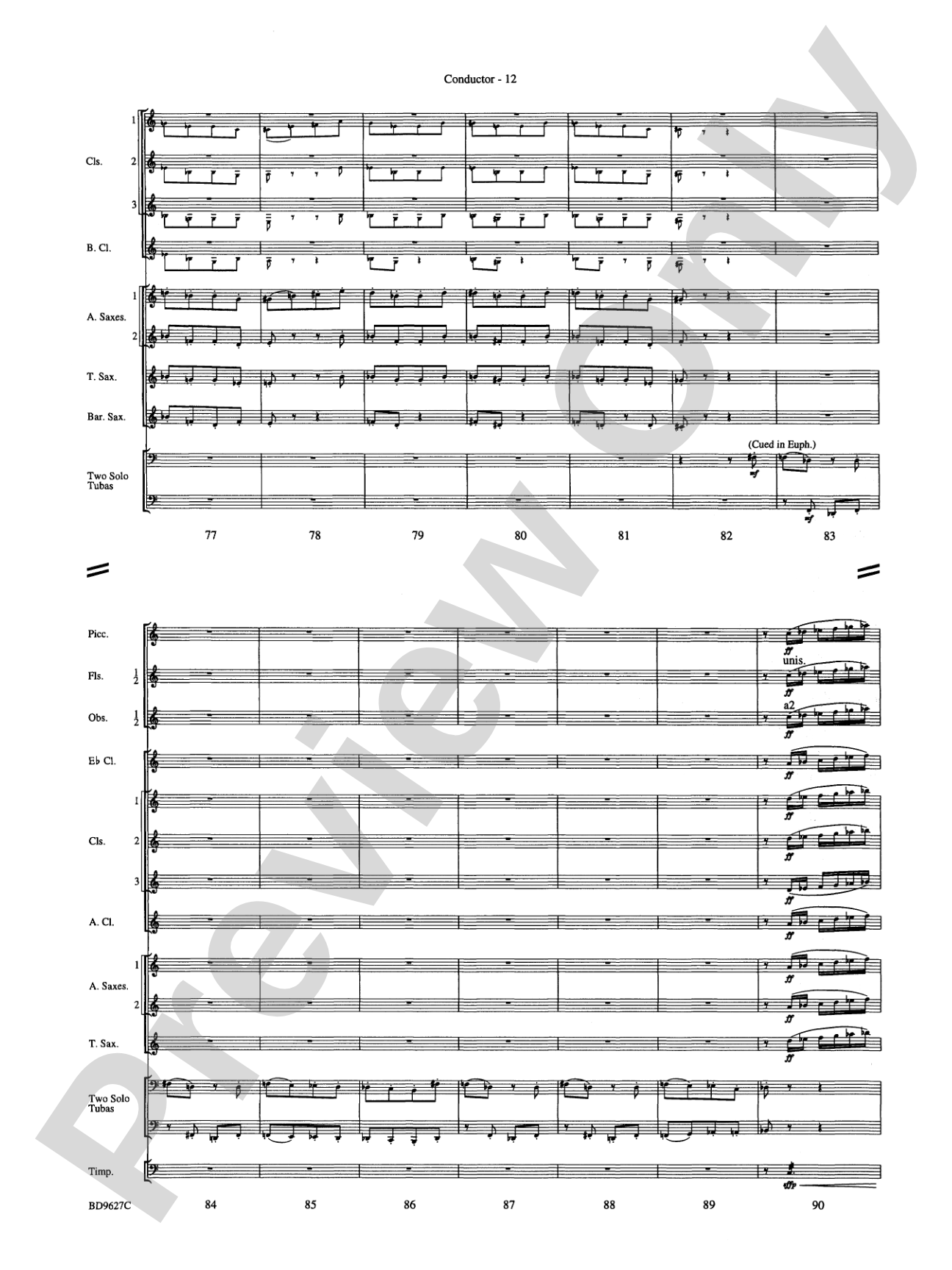 Variations on a Theme of Robert Schumann: Concert Band Conductor Score & Parts