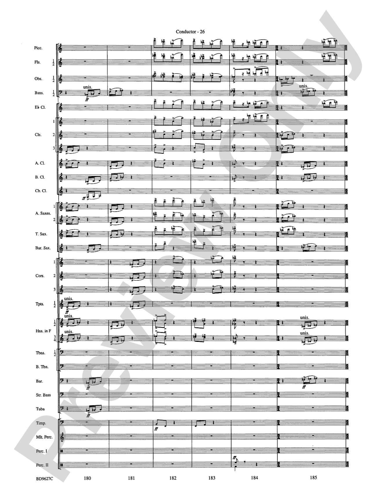 Variations on a Theme of Robert Schumann: Concert Band Conductor Score & Parts