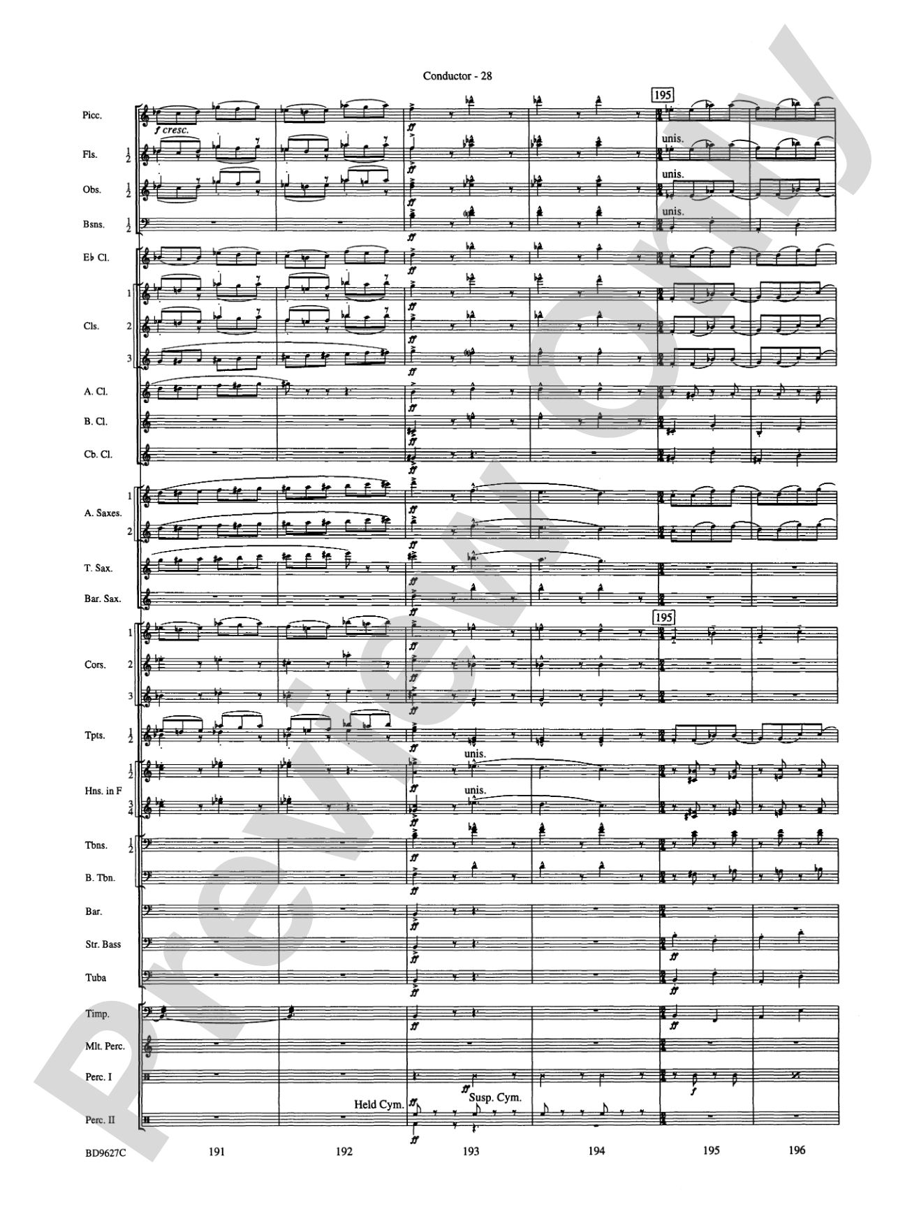 Variations on a Theme of Robert Schumann: Concert Band Conductor Score & Parts