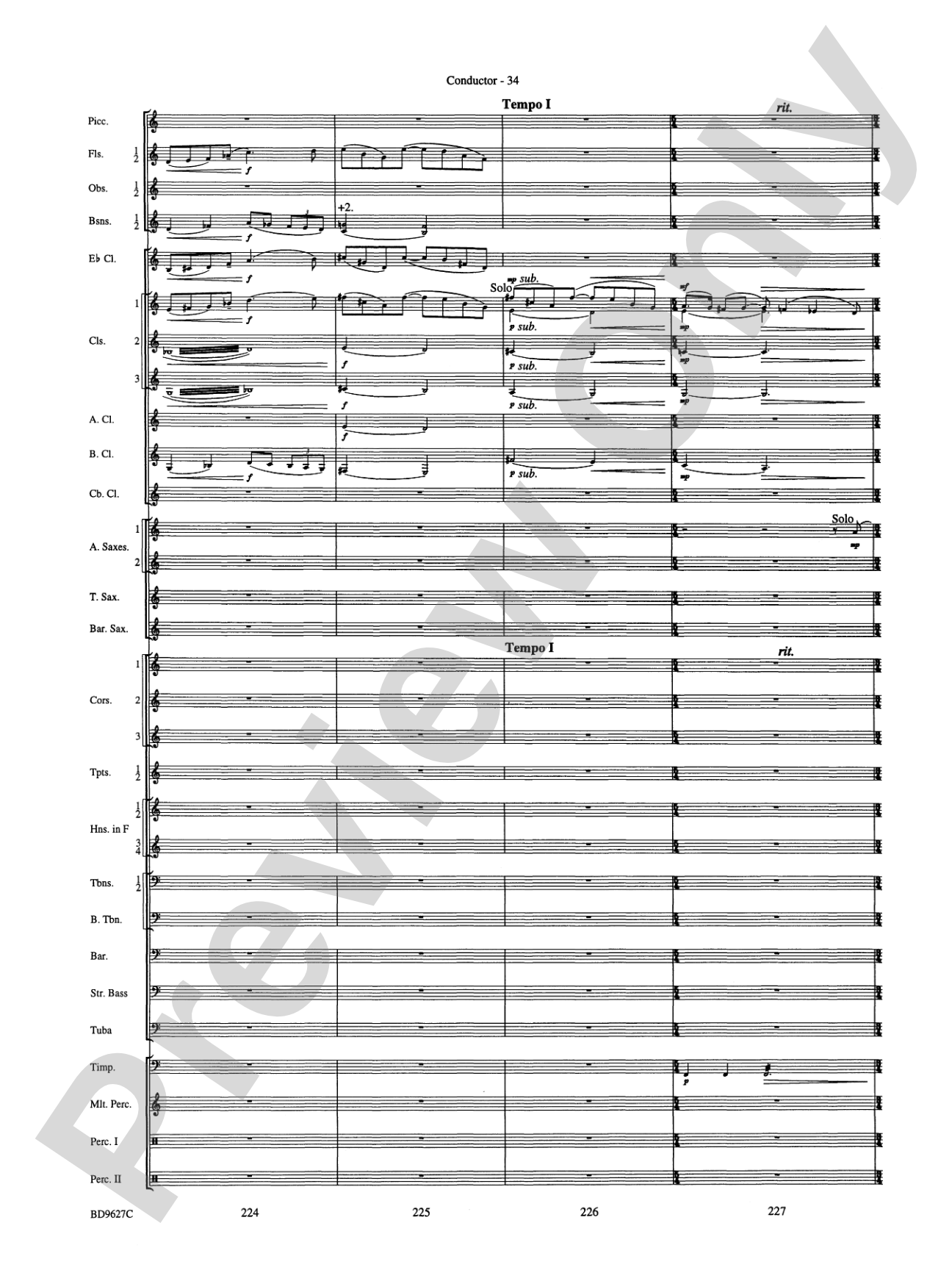 Variations on a Theme of Robert Schumann: Concert Band Conductor Score & Parts