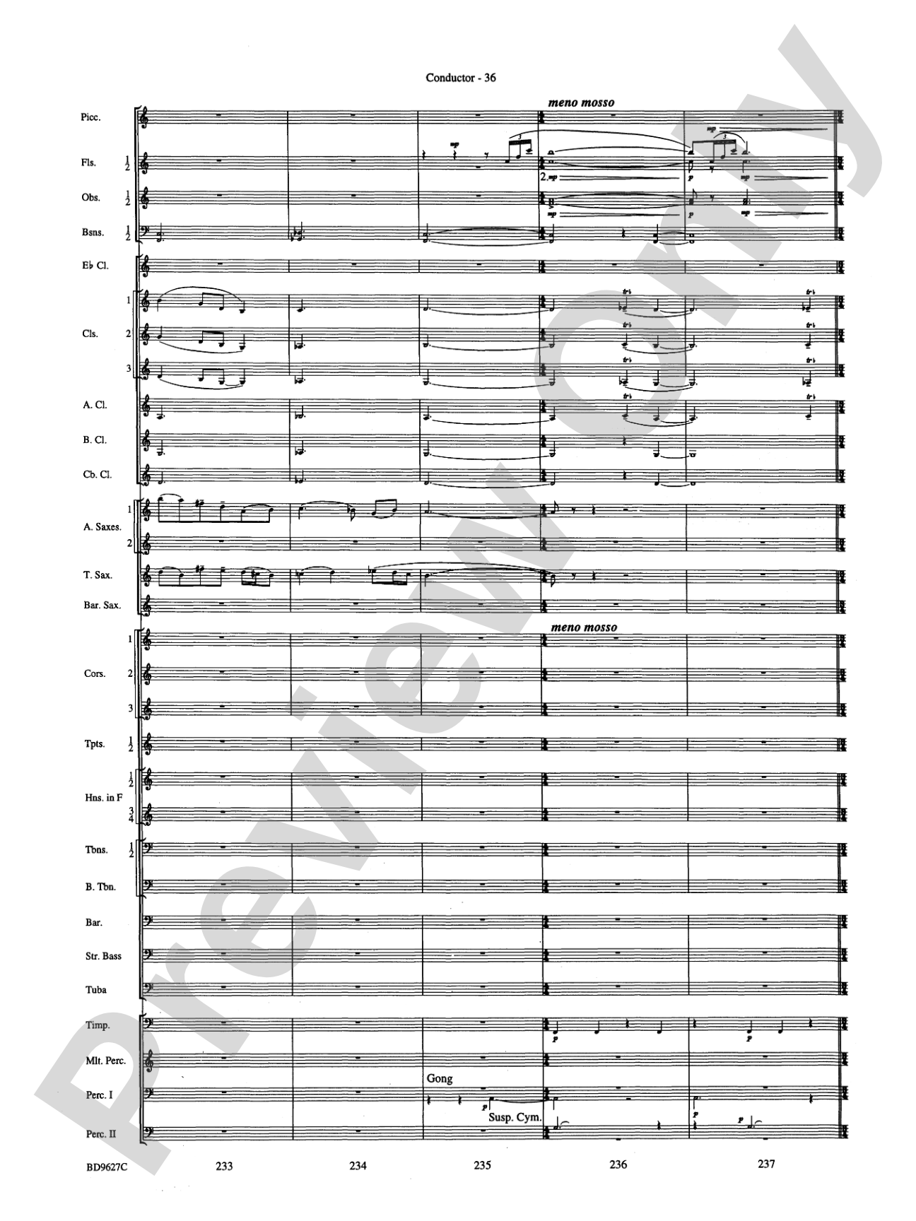Variations on a Theme of Robert Schumann: Concert Band Conductor Score & Parts