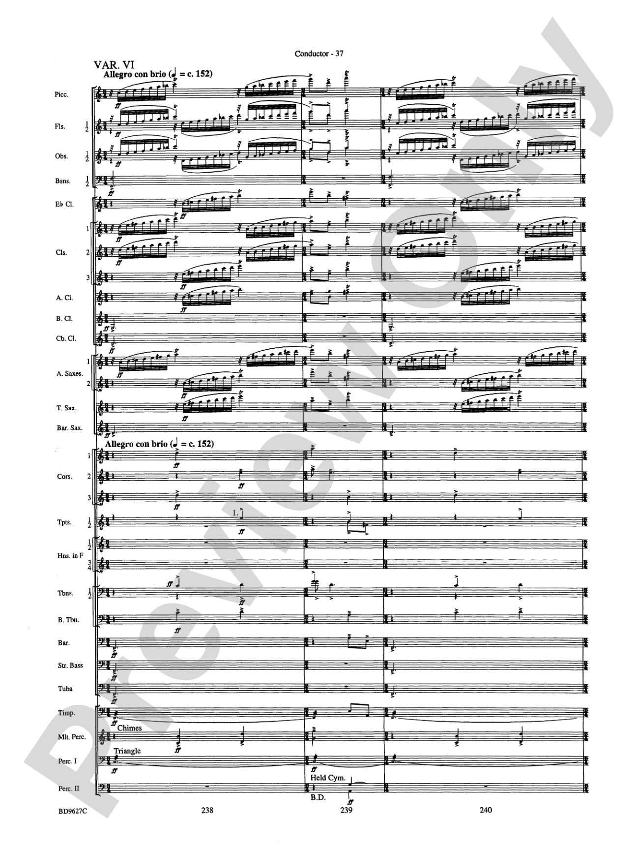 Variations on a Theme of Robert Schumann: Concert Band Conductor Score & Parts