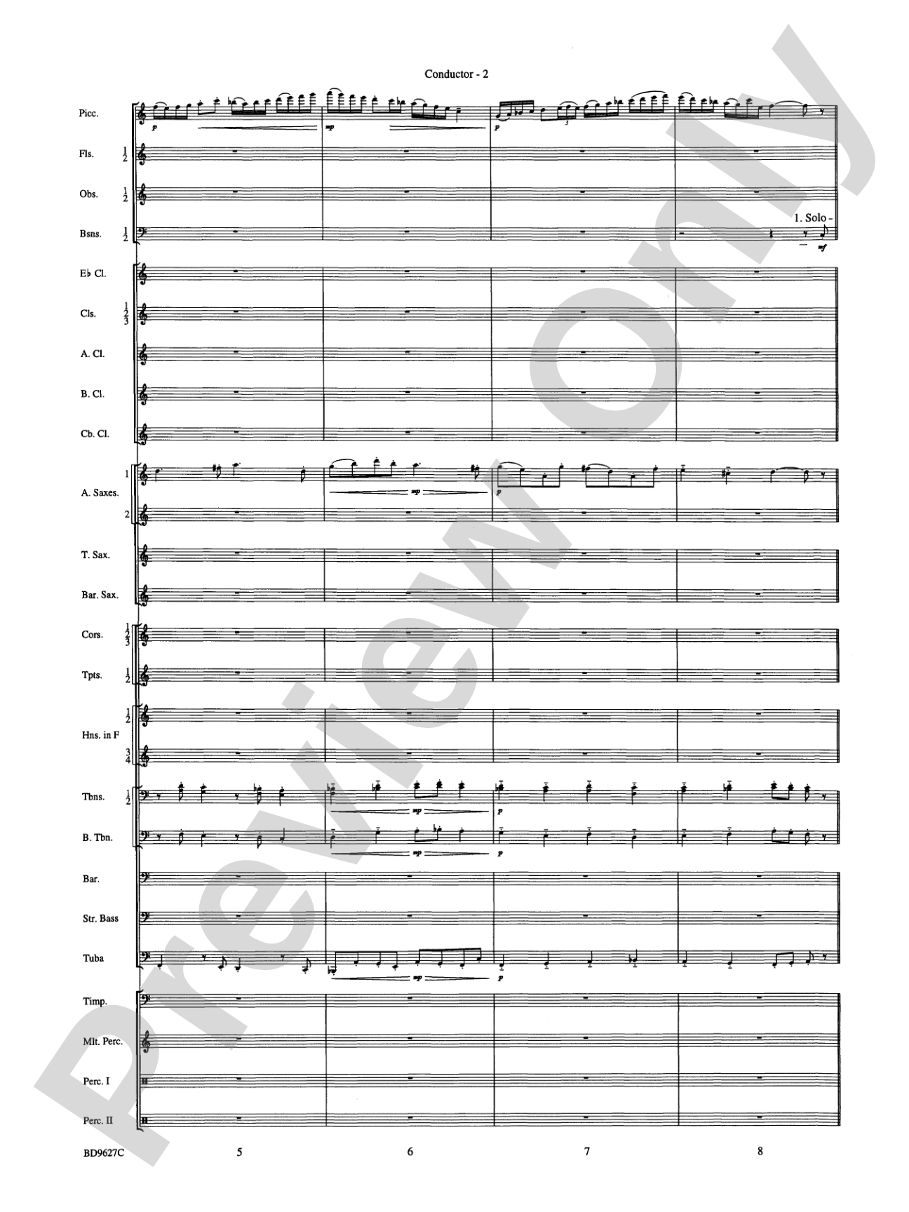 Variations on a Theme of Robert Schumann: Concert Band Conductor Score & Parts
