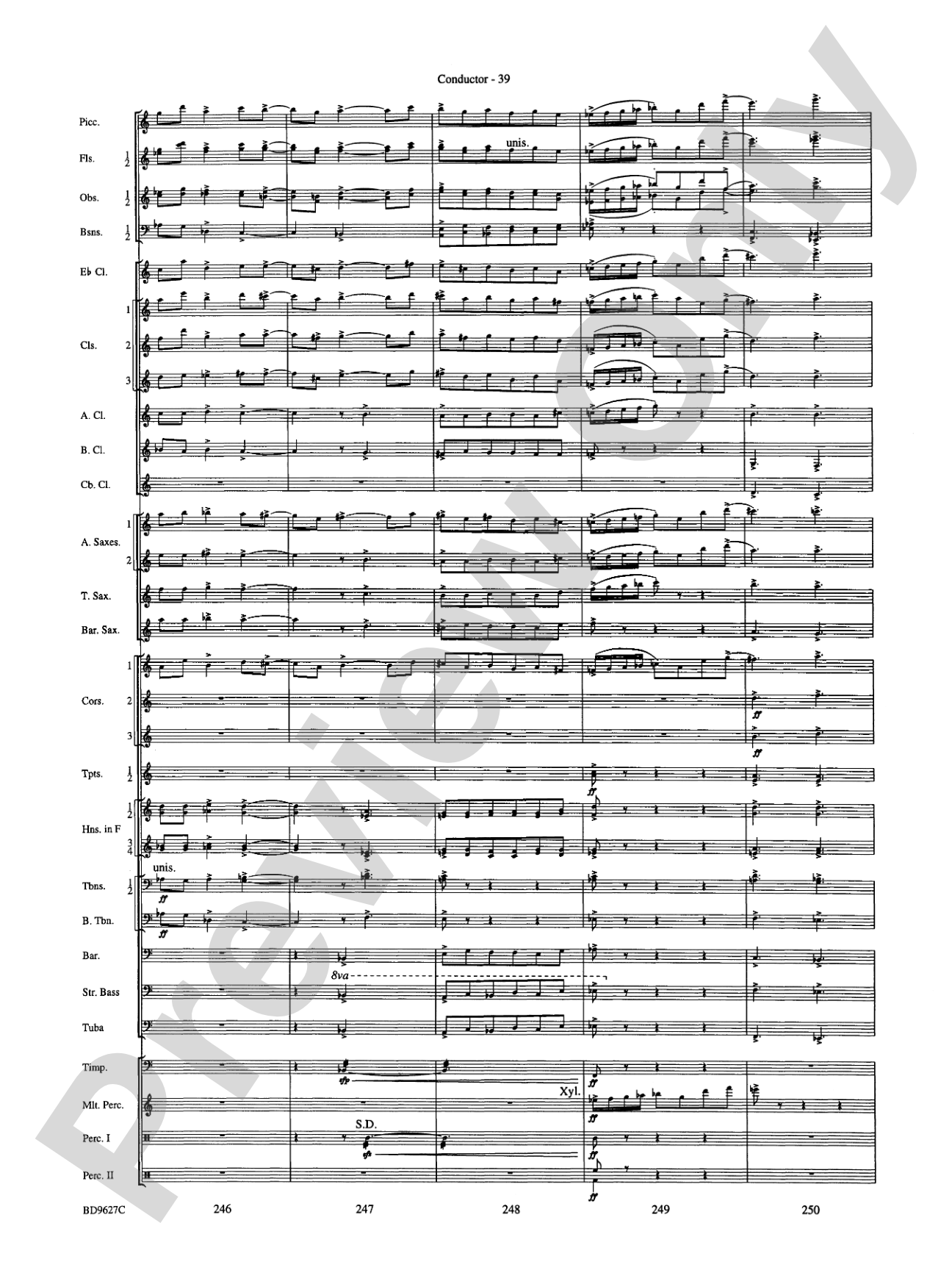 Variations on a Theme of Robert Schumann: Concert Band Conductor Score & Parts