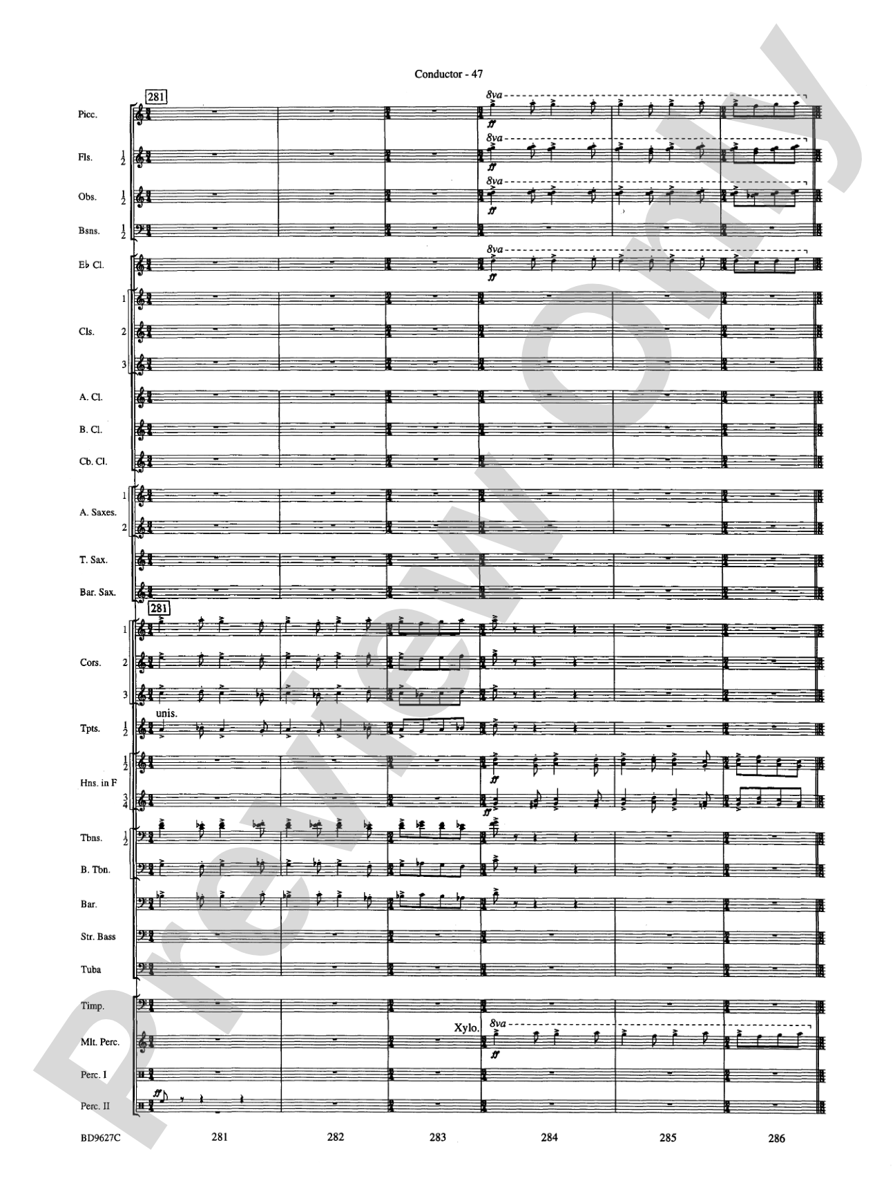 Variations on a Theme of Robert Schumann: Concert Band Conductor Score & Parts