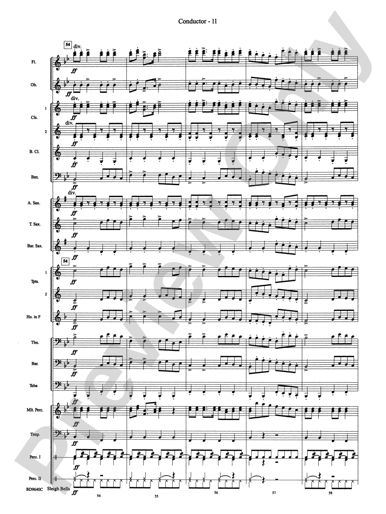 A "Can Can" Christmas: Concert Band Conductor Score & Parts