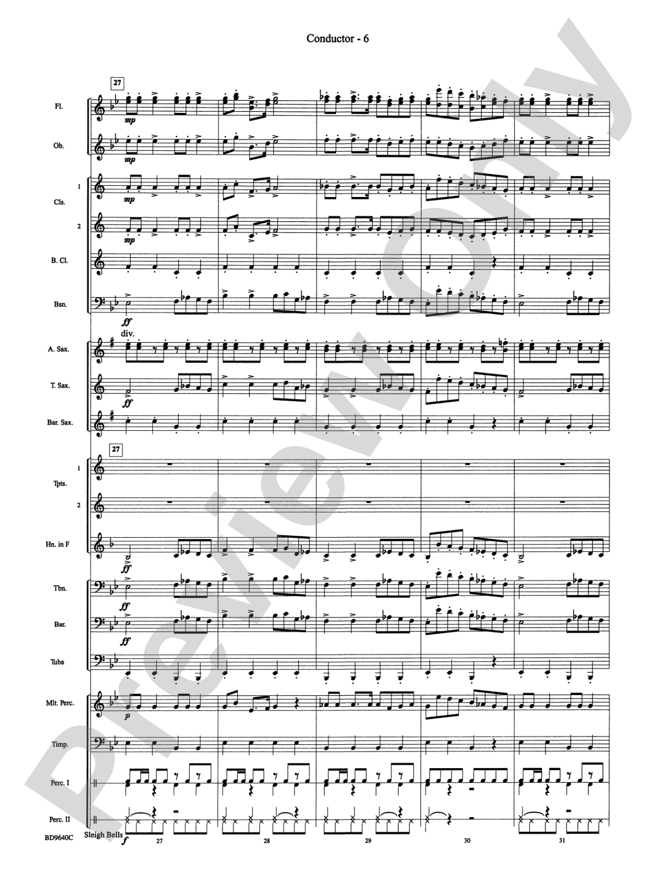 A "Can Can" Christmas: Concert Band Conductor Score & Parts
