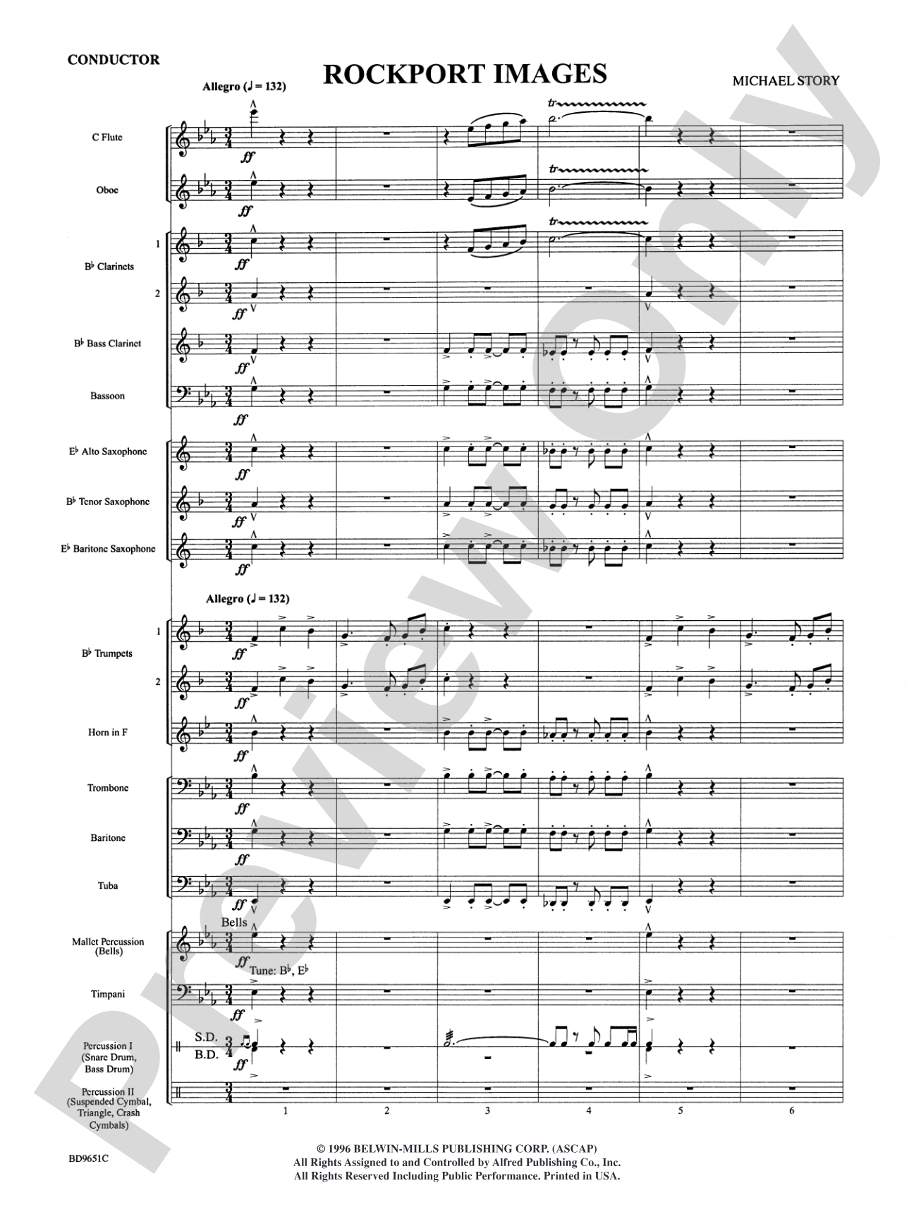 Rockport Images: Concert Band Conductor Score & Parts