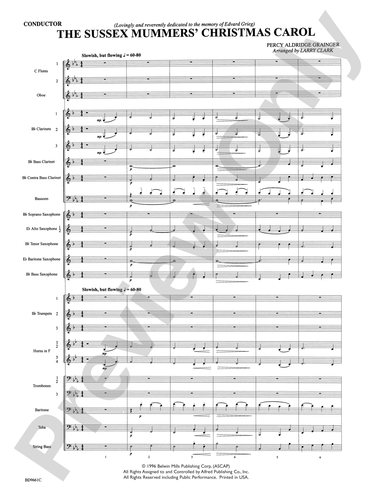 The Sussex Mummers' Christmas Carol: Concert Band Conductor Score & Parts