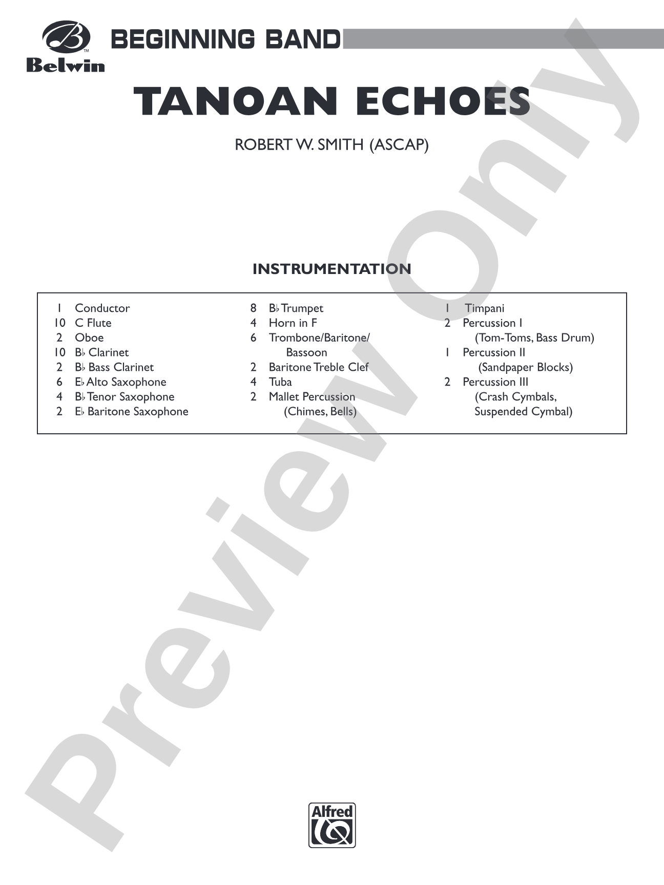 Tanoan Echoes: Concert Band Conductor Score & Parts
