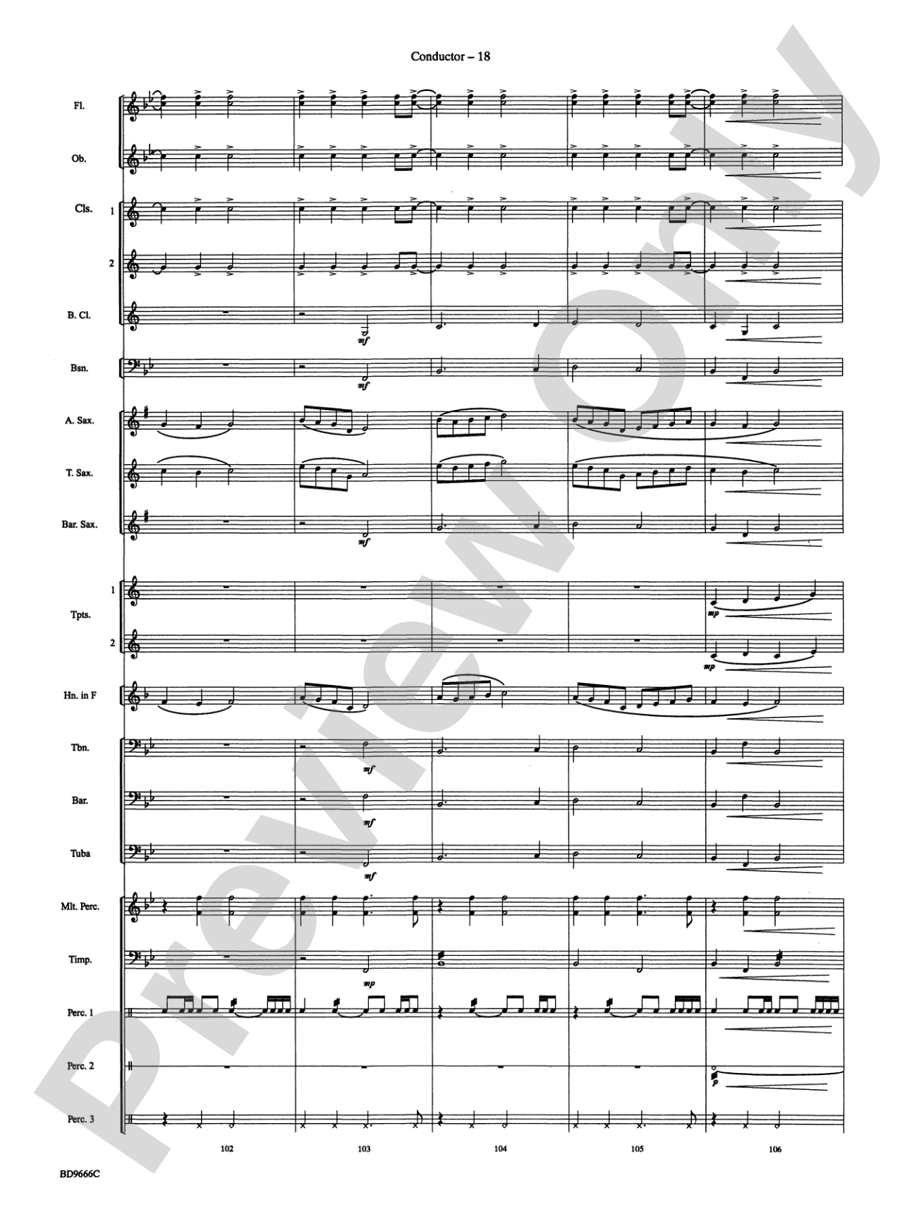 Hymnsong Variants: Concert Band Conductor Score & Parts