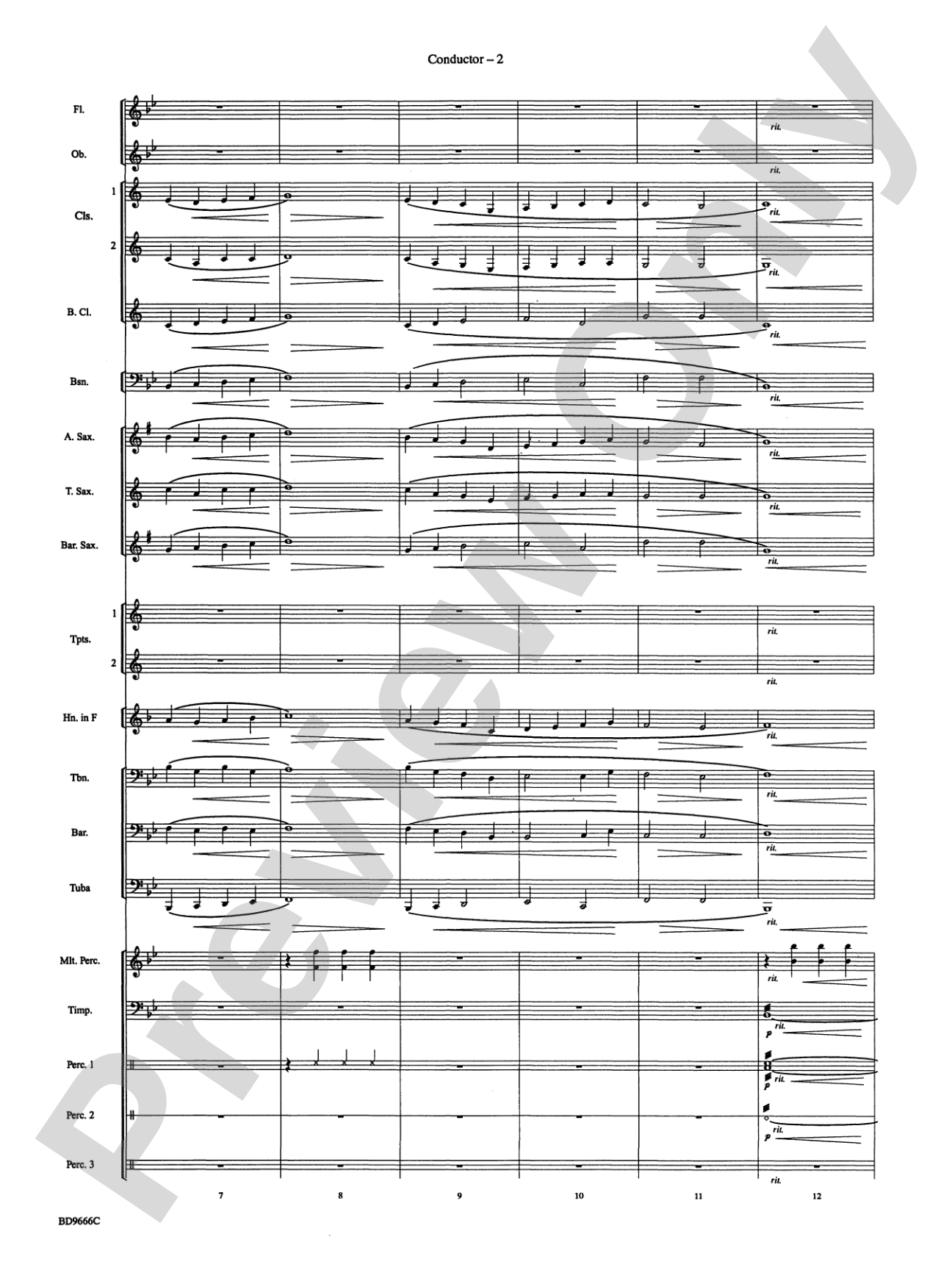 Hymnsong Variants: Concert Band Conductor Score & Parts