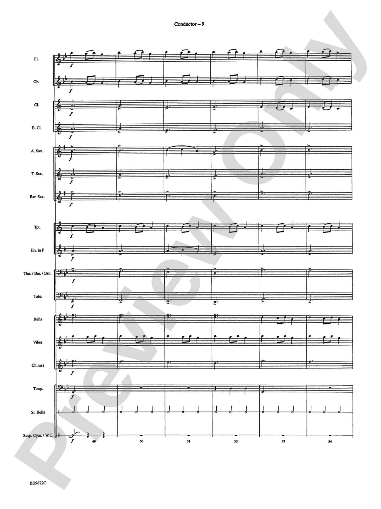 Ukrainian Bell Carol: Concert Band Conductor Score & Parts