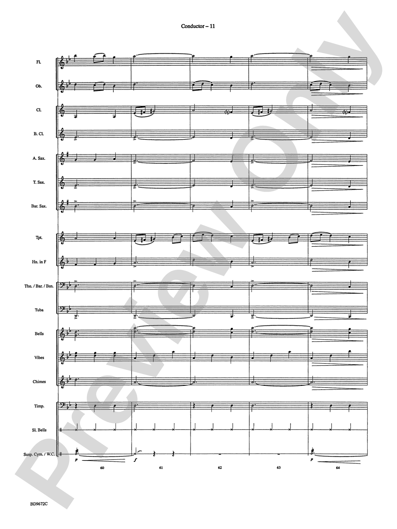 Ukrainian Bell Carol: Concert Band Conductor Score & Parts