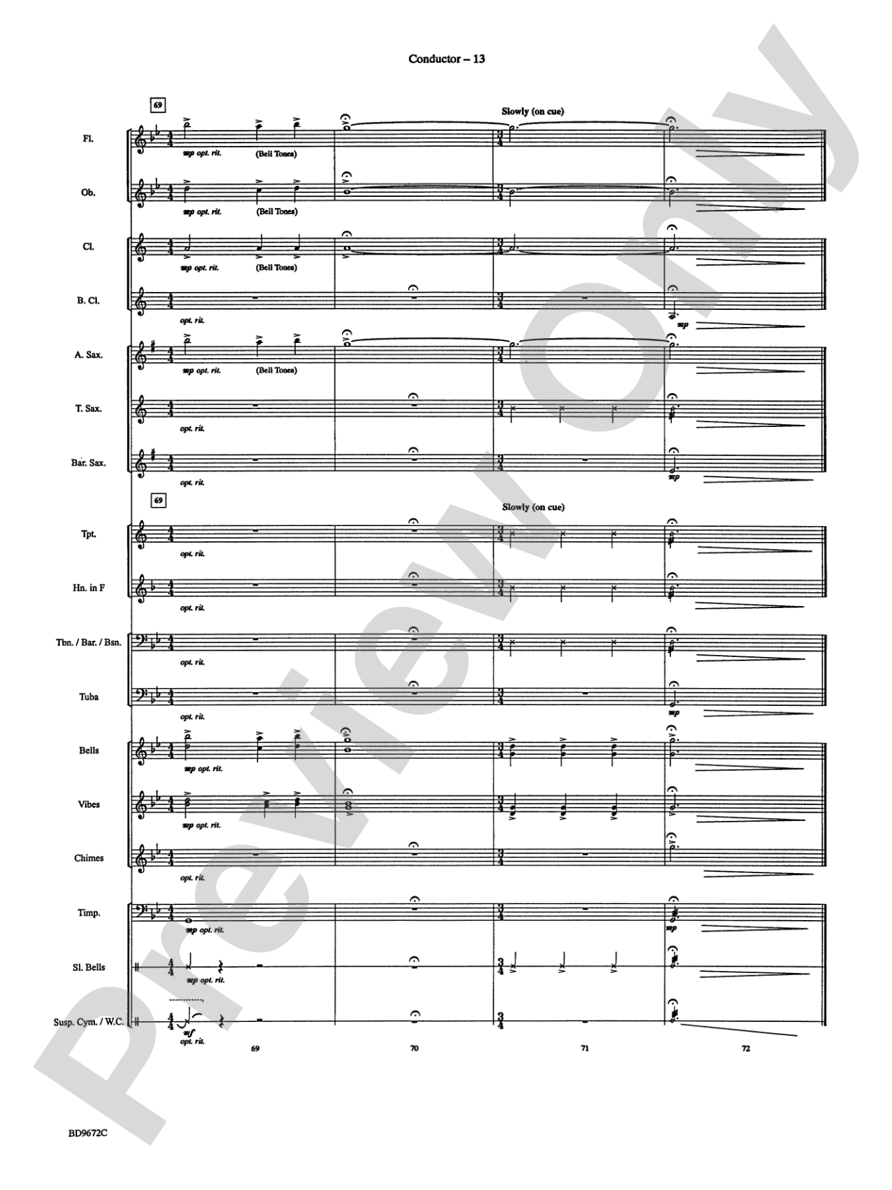 Ukrainian Bell Carol: Concert Band Conductor Score & Parts